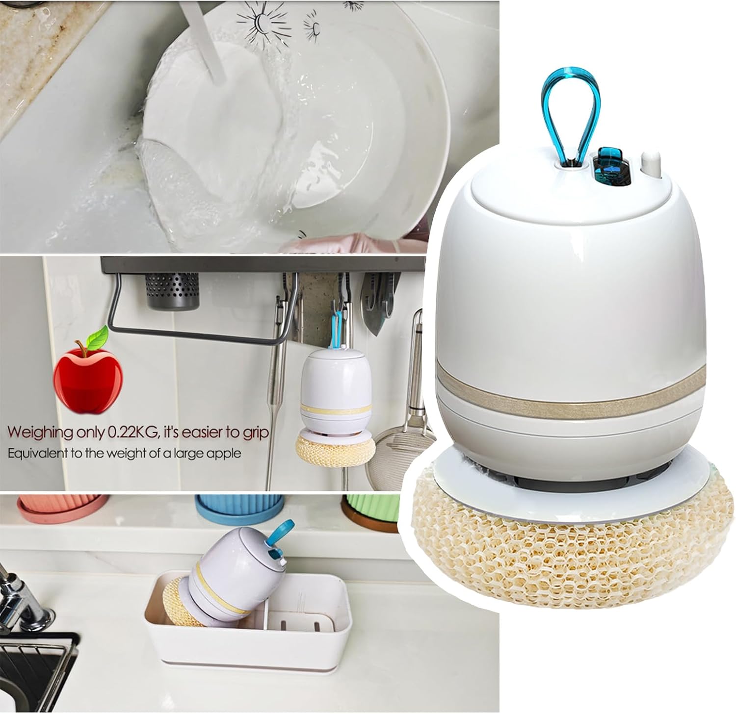 Appareil de cuisine portable rechargeable - compact - nettoyage efficace du lave-vaisselle - petit format
