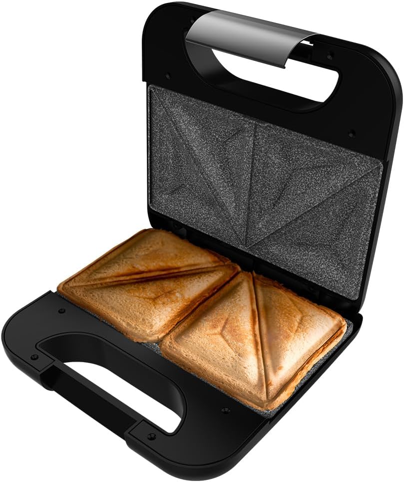 Cecotec - Rock'nToast Classic + - 2 sandwiches, 800W, inox, plaques antiadhésives