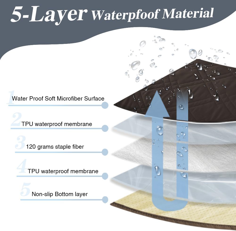 DUJUIKE - housse imperméable canapé - 208-260cm - protection animaux