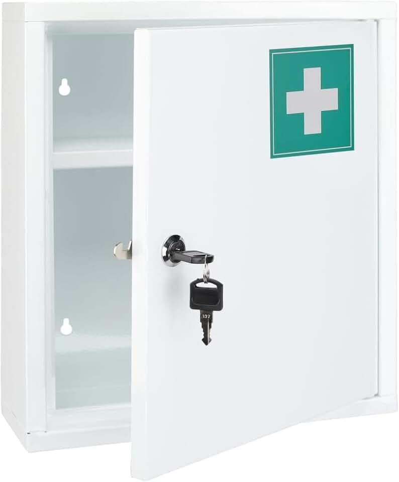 Bambelaa! - Armoire à pharmacie suspendue - 31,5x10x36cm - grande capacité, blanche