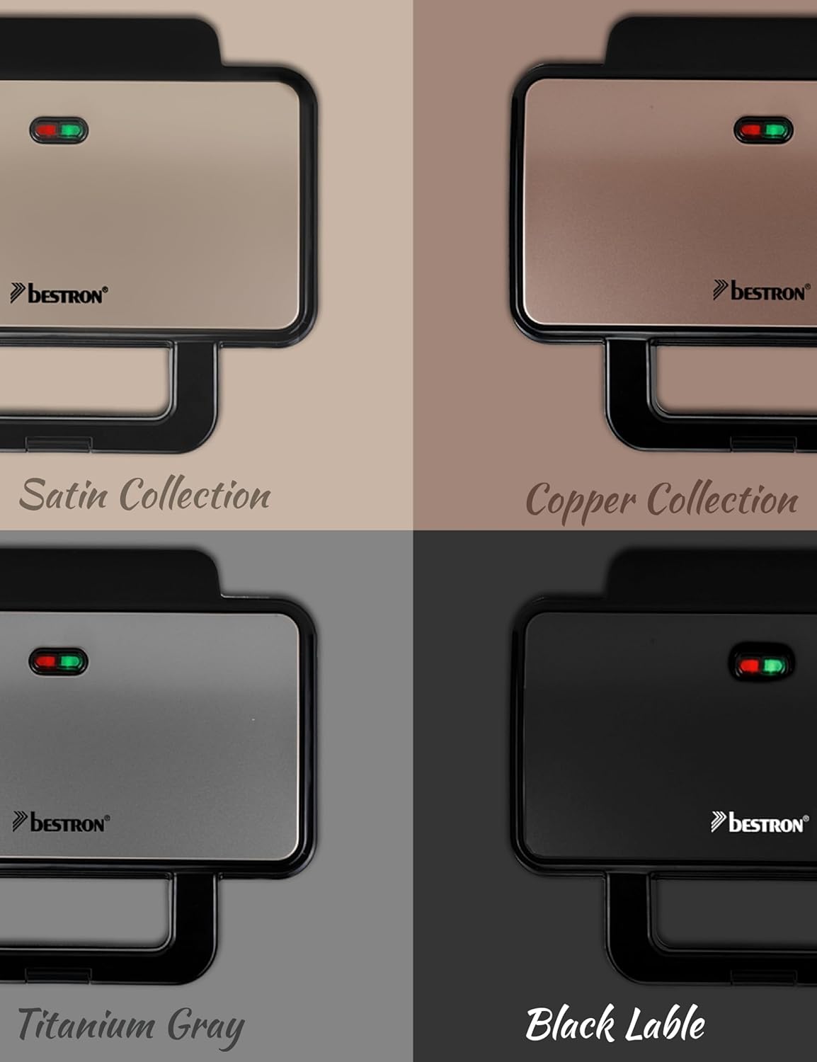 Bestron - XL appareil à croque-monsieur - grand format - réglage auto, cuivre