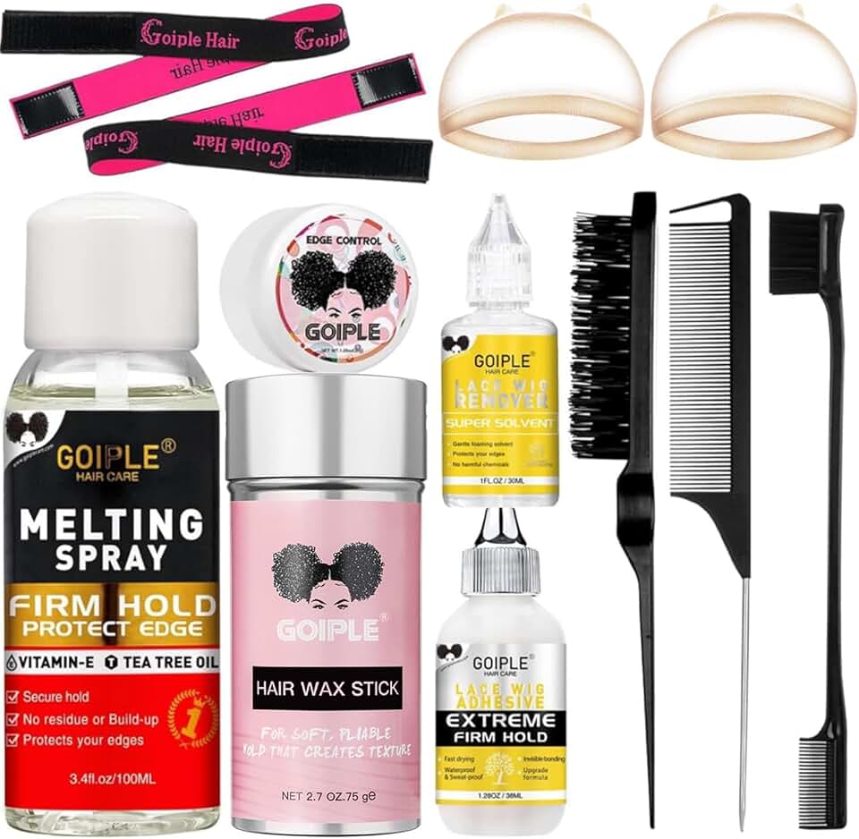 Spray pour lace - 3.4 fl oz - formule naturelle, protège cuir chevelu, fixation optimale