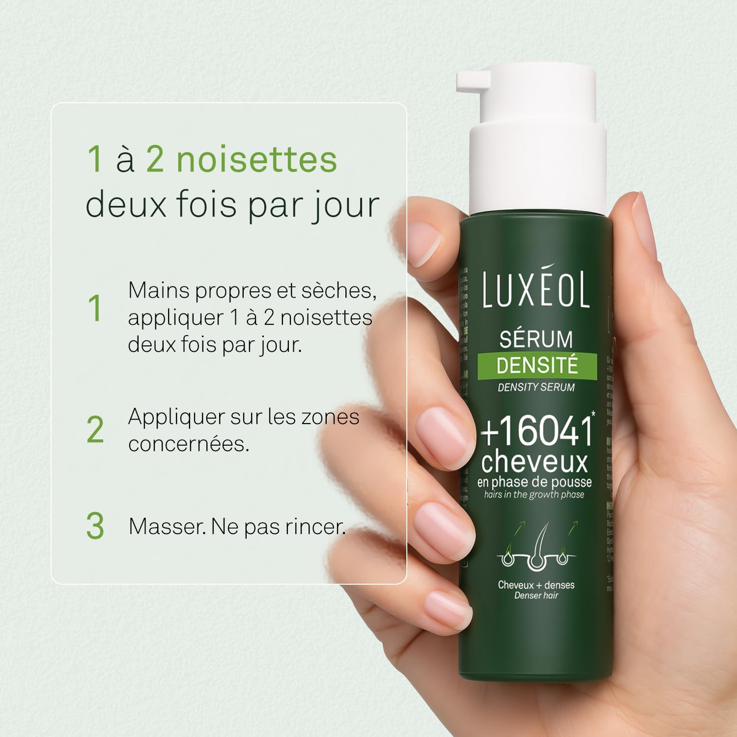 Luxeol - Sérum Cheveux 100ml - densité, hydratation, brillance, 97% naturel