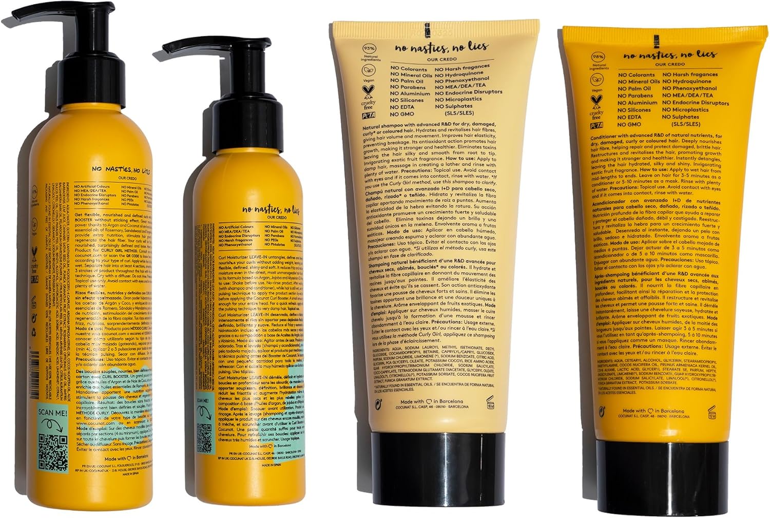 COCUNAT - Routine Volume Boucles - 5 soins - hydratant, nourrissant, définition, anti-frisottis, sans silicone ni sulfat