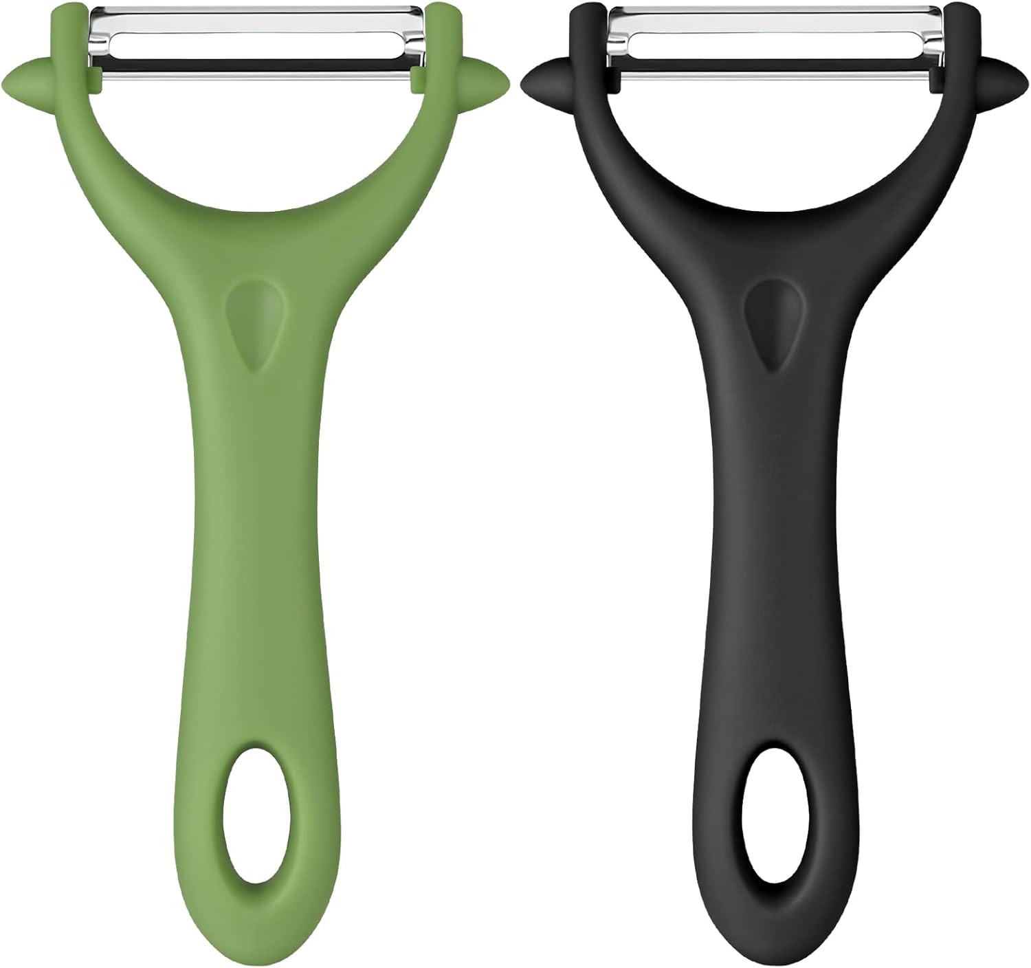 Éplucheur universel - 2 pièces - inox, poignée ergonomique, fruits/légumes