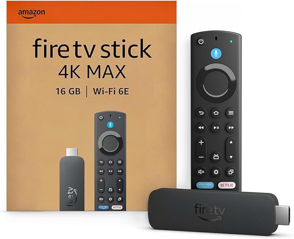 maxxidealz - Fire TV Stick 4K Max - Streaming 4K, Wi-Fi 6E, Écran dynamique