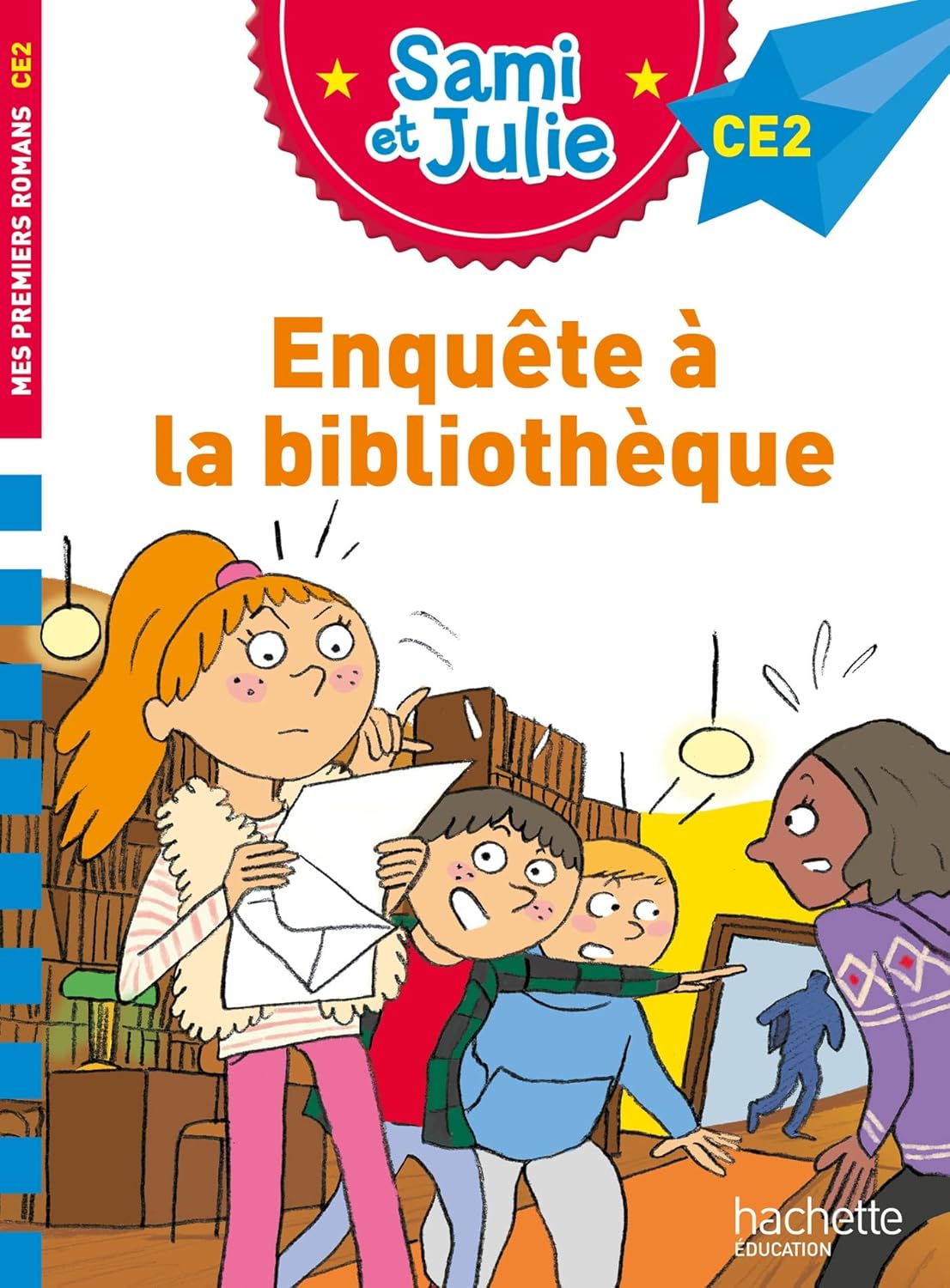 Livre roman enfant - Enquête en bibliothèque CE2, édition illustrée
