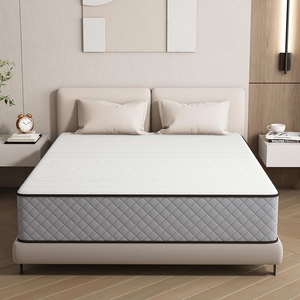 Matelas - hybride mémoire de forme 140x190cm - ressorts ensachés, 25cm, soutien moyen