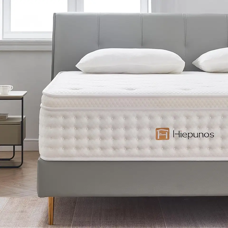Matelas hybride 140x200 cm, ressorts, mémoire, 7 zones, H3, 26cm