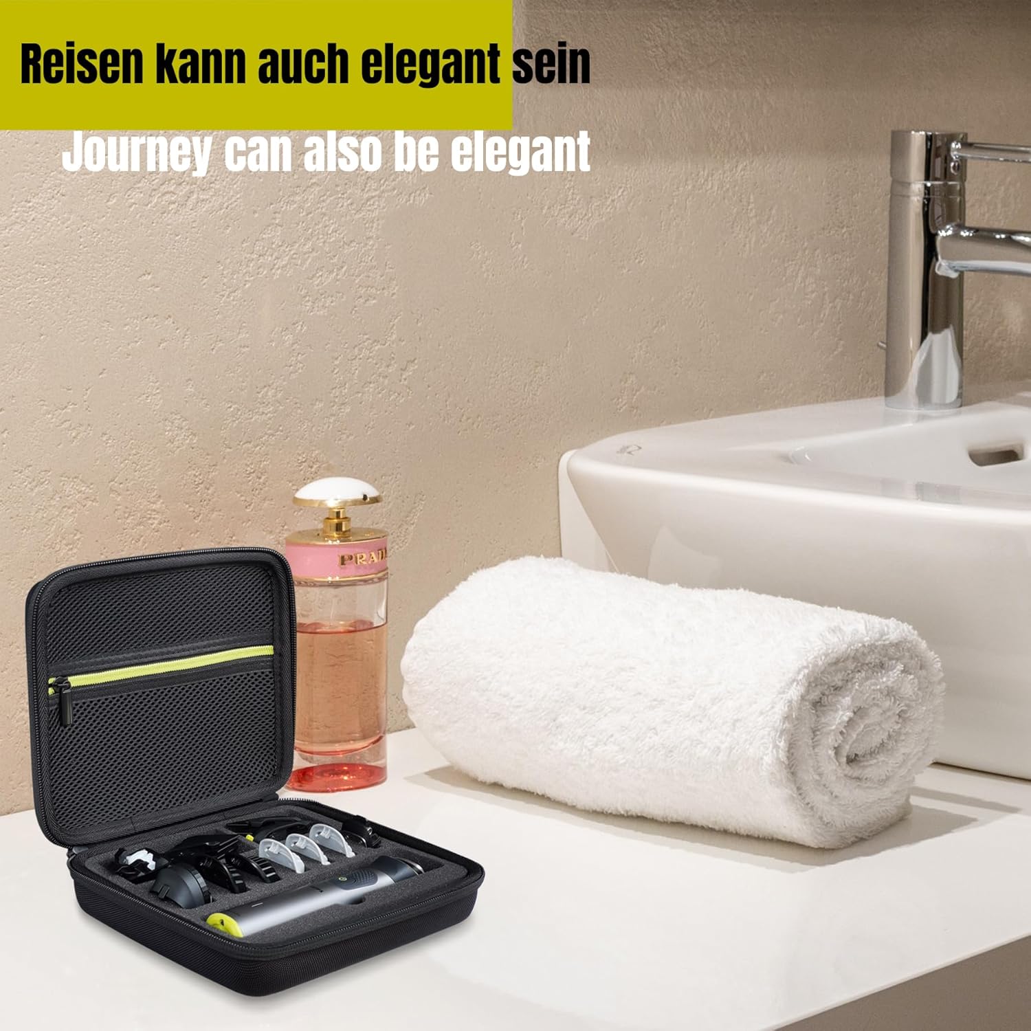 Étui de rangement rigide pour tondeuse Philips Series 7000, étanche, compact, MG7930/15 MG7950/15