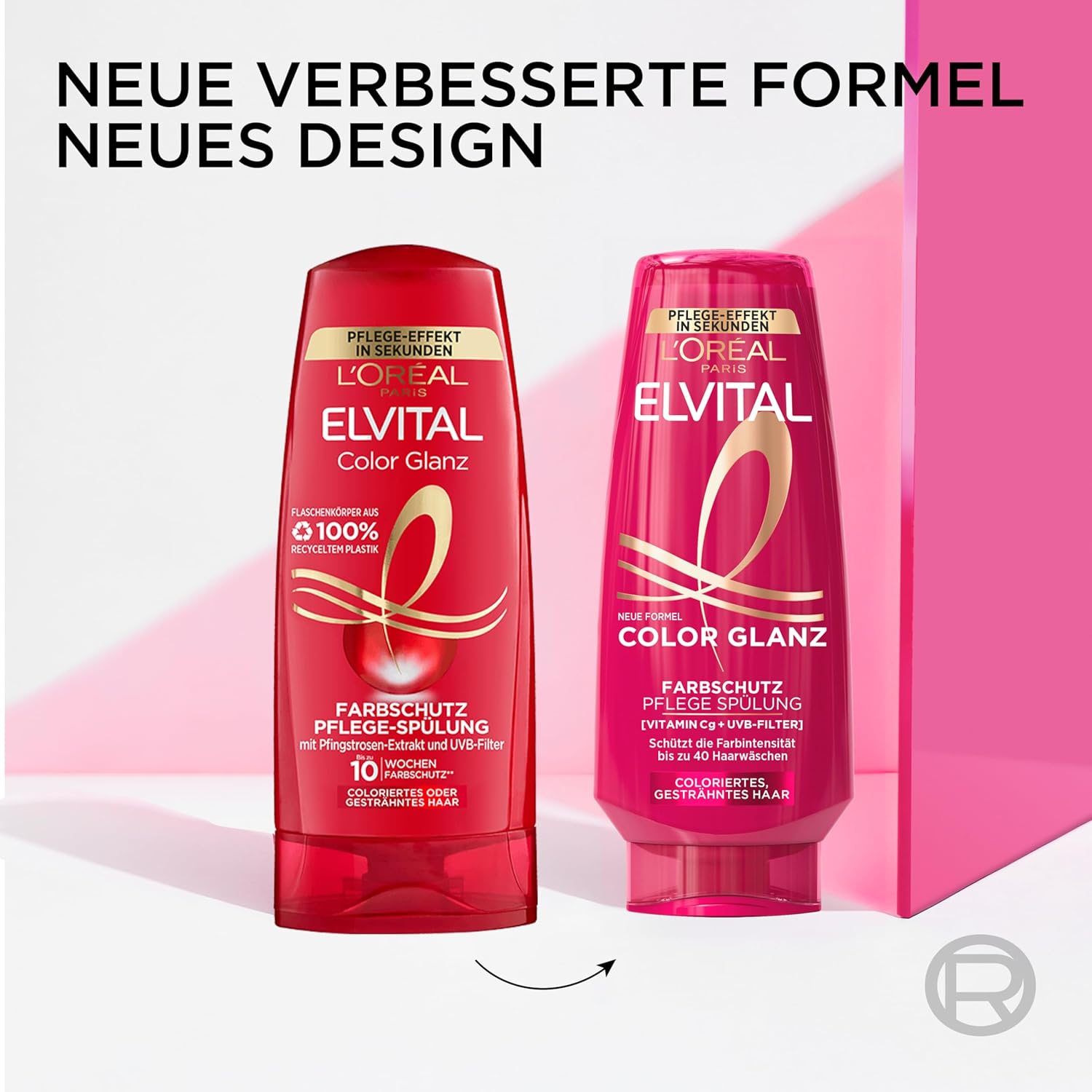 L'Oréal Paris - Elvital Kit soins - 300/250/300ml - cheveux colorés, shampoing, après-shampoing, masque