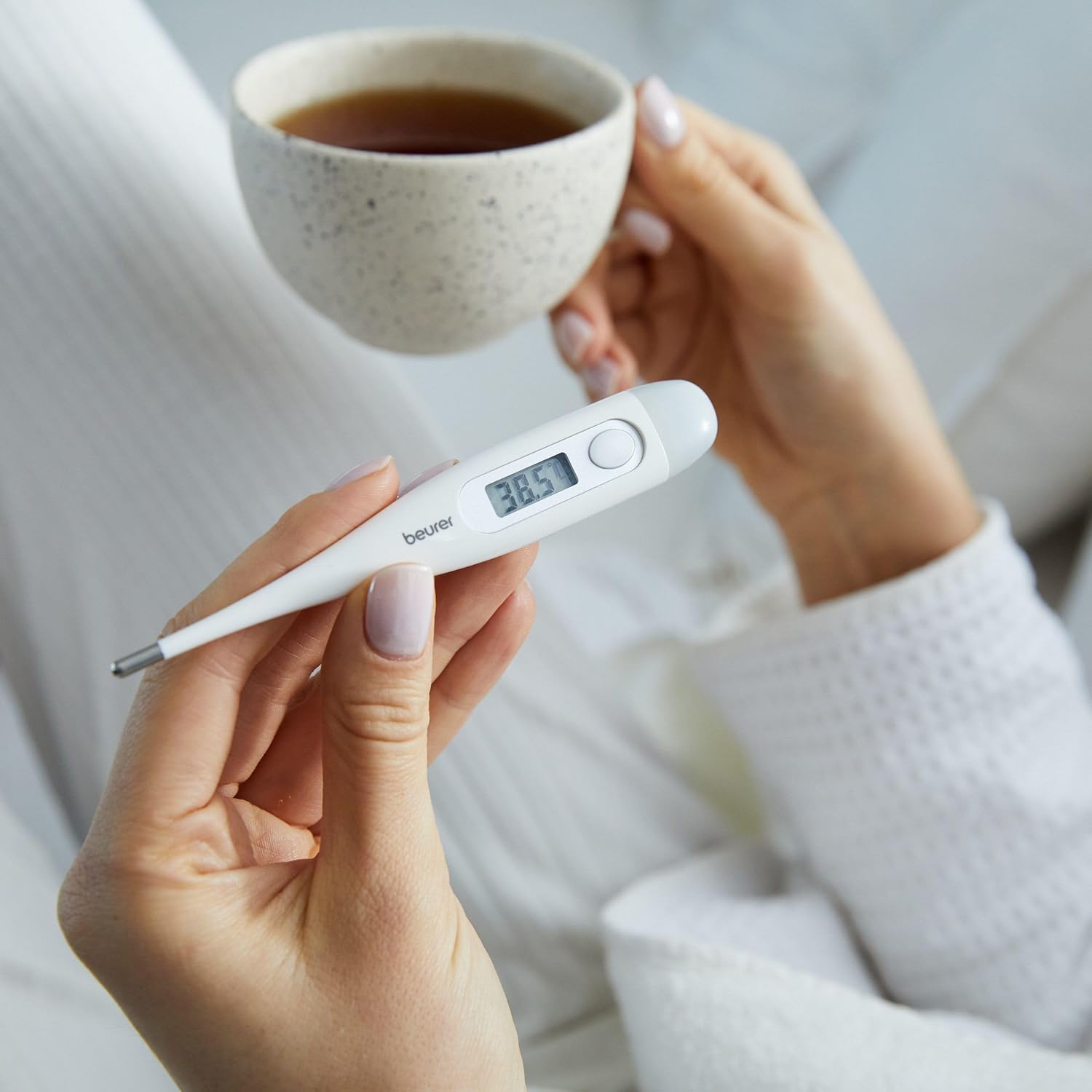 Beurer - FT 09 - thermomètre numérique étanche, écran LCD, signal sonore