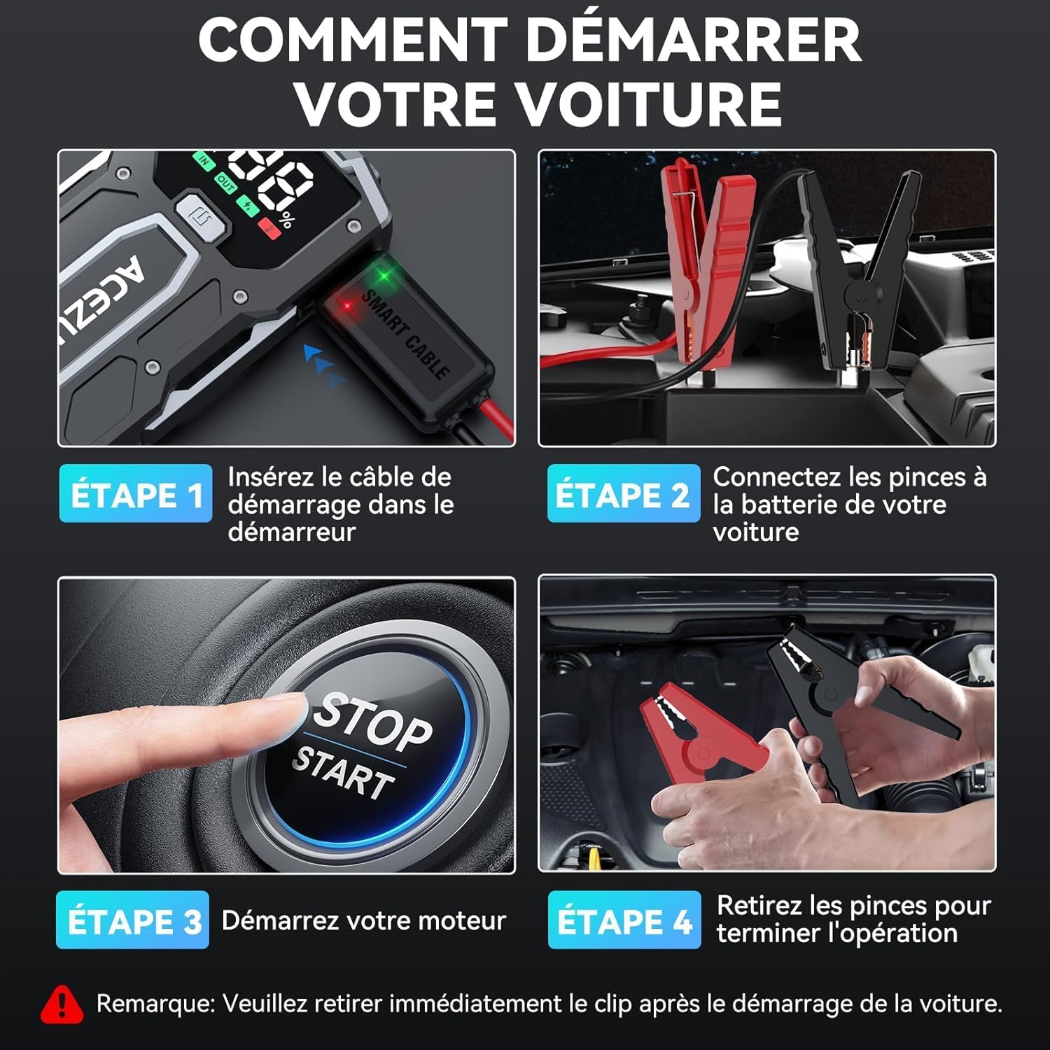 Booster Batterie Voiture - portable, 2.5