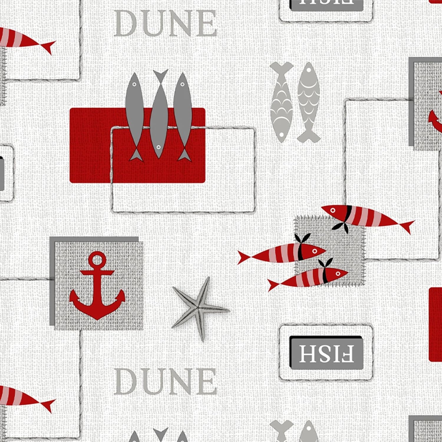 Nappe en toile cirée rectangulaire - 250x140 cm - anti-taches, imperméable, entretien facile, Sea Rouge