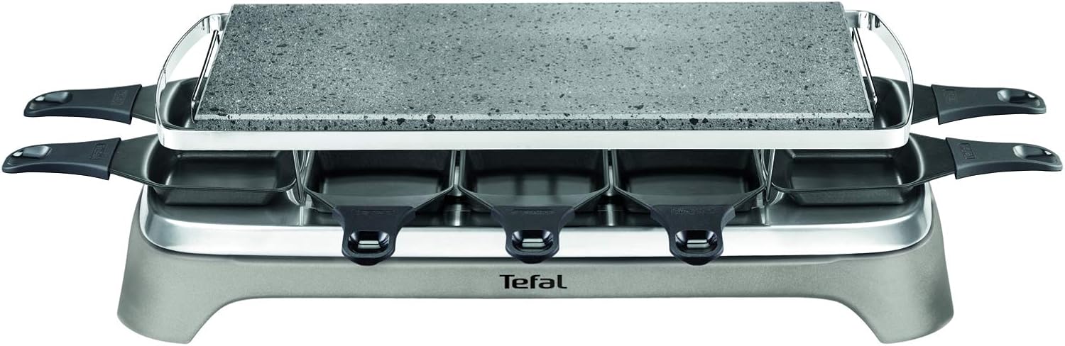 Tefal - Raclette Pierrade 10 personnes - fonte, pierre naturelle, PR457B12