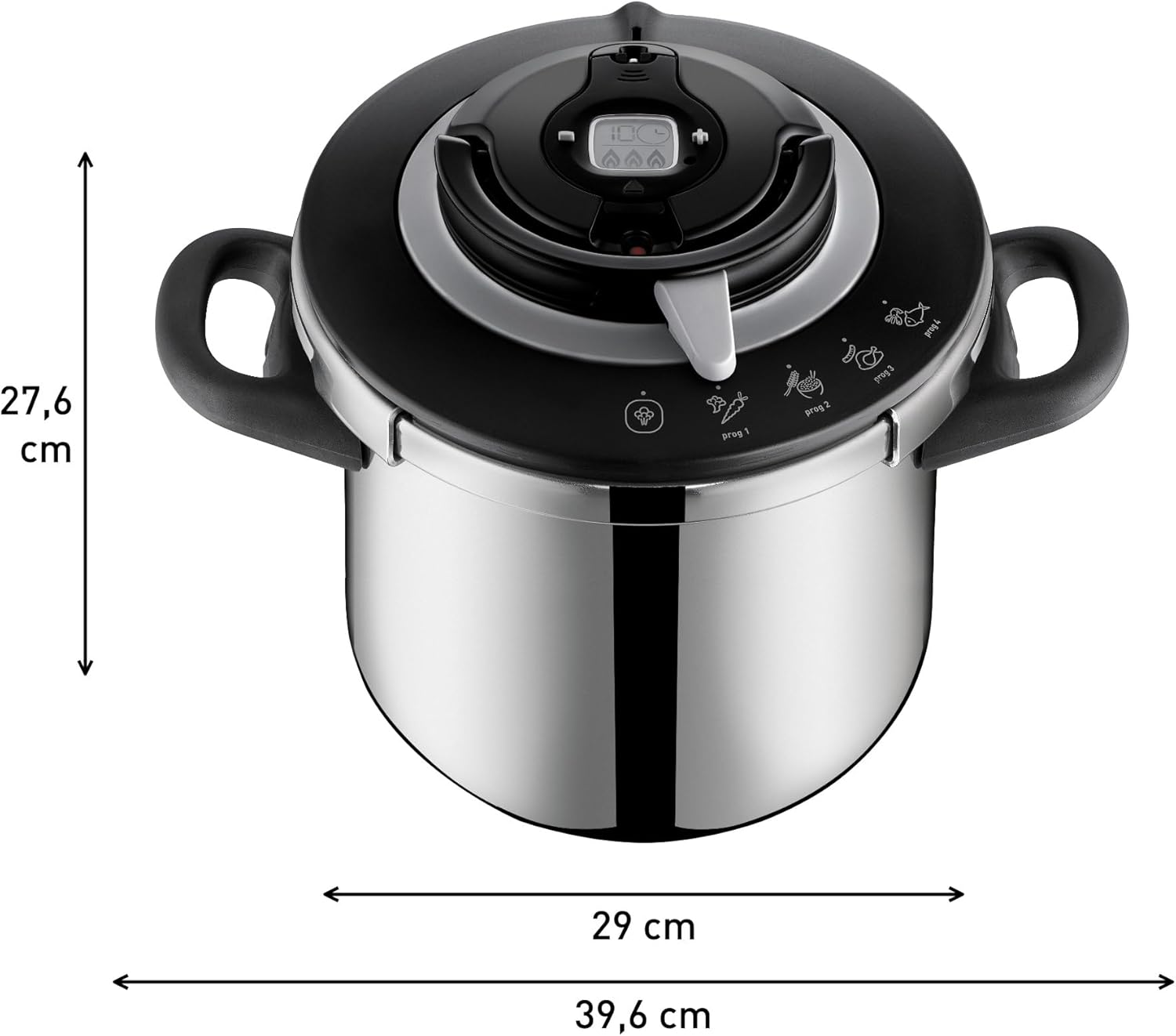 SEB - Clipso+ Chef - 10L - cocotte-minute induction, 4 programmes, ouverture facile - P4551500