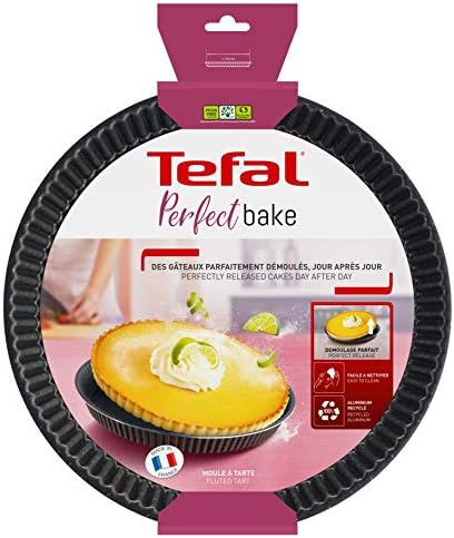 Tefal - PerfectBake - moule à tarte 30cm, antiadhésif, aluminium recyclé, J5542102