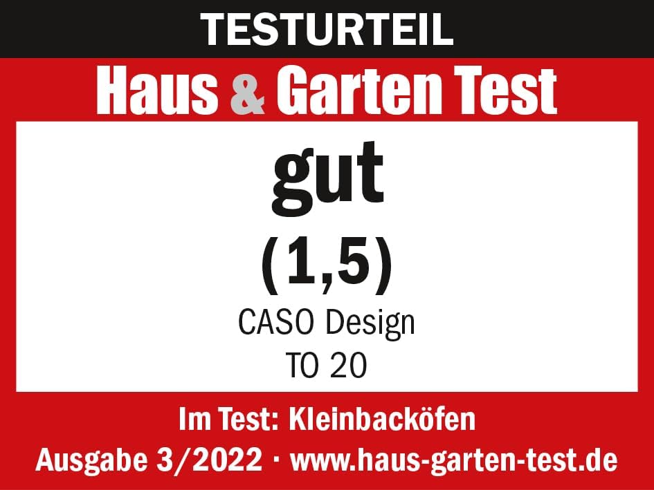 CASO - Four TO 20 - compact - 5 fonctions, 70-230°C, tournebroche