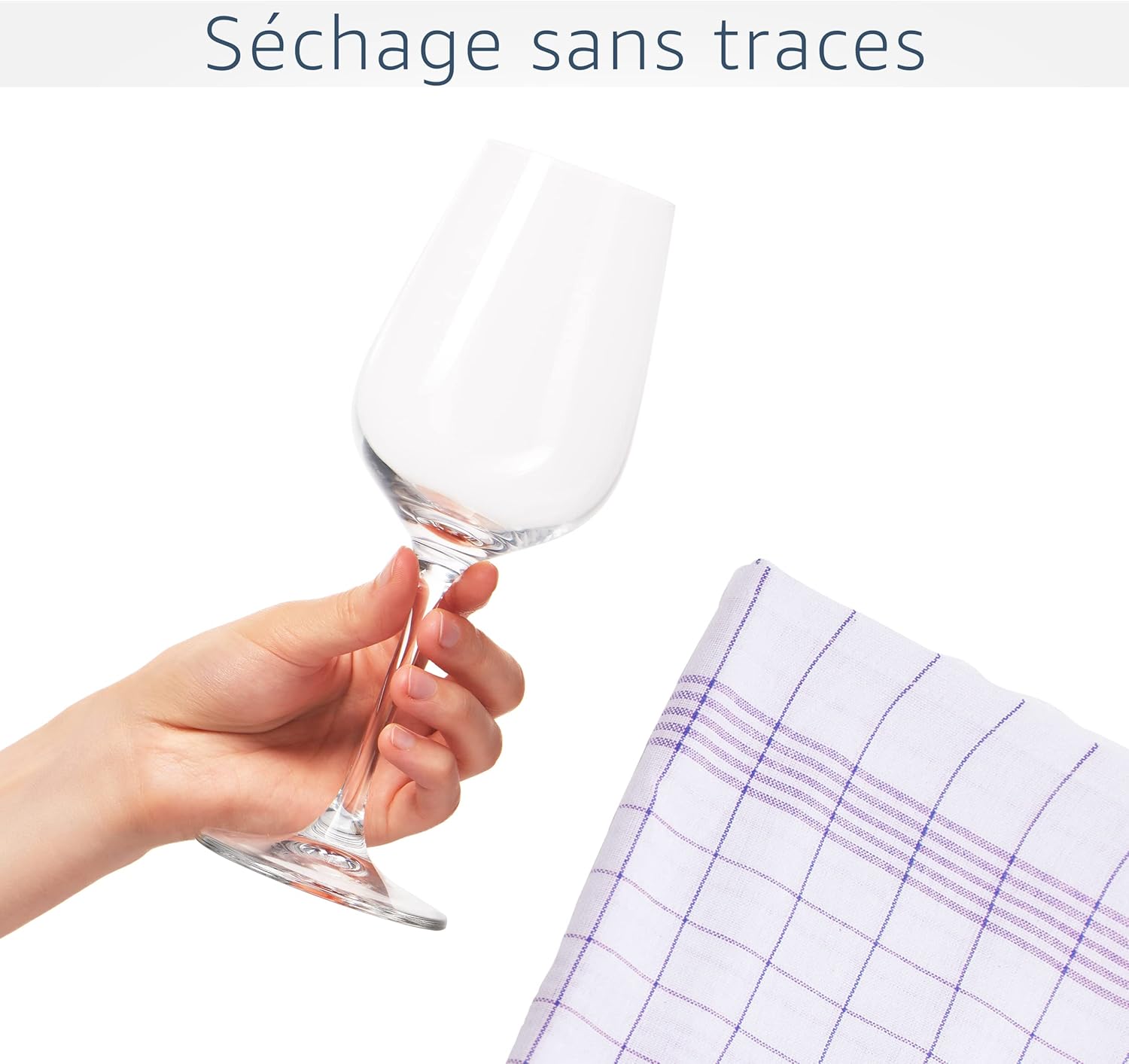 Amago - torchons lot de 10 - 50x70 cm - bleu absorbant