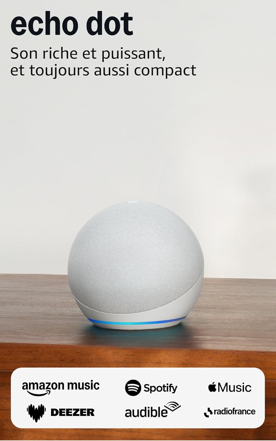 maxxidealz - Echo Dot (Nouvelle génération) - Compact - Son puissant, Bluetooth, Wi-Fi, Alexa