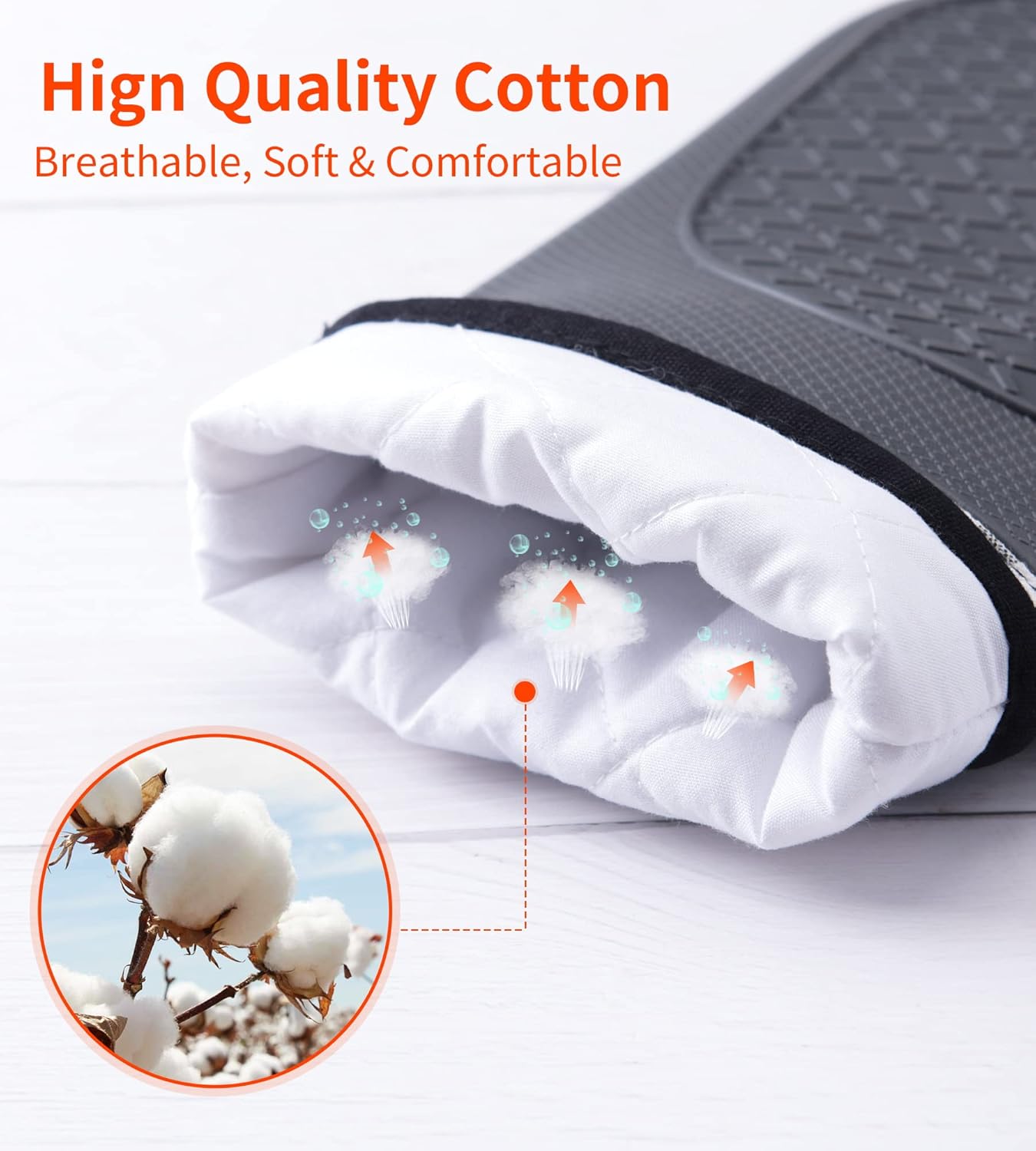 Ankway - gants et maniques cuisine - coton doux imperméable - longs, épais, antidérapants