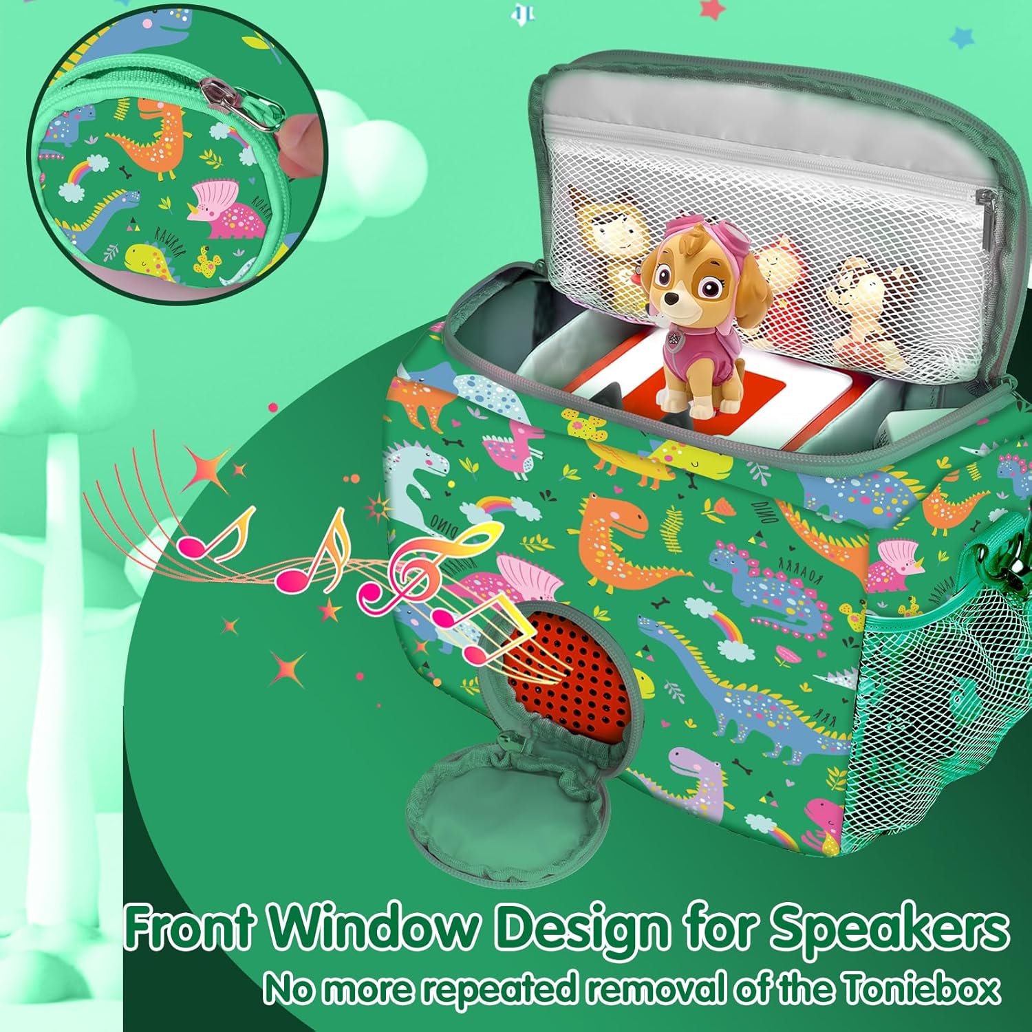 Étui de transport Toniebox Starter Set - vert - rangement accessoires