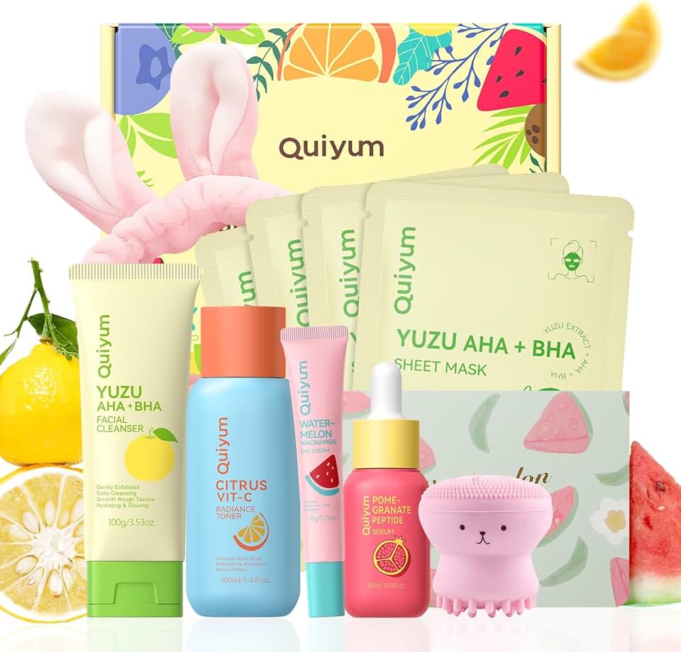 Kit de soins de la peau – 5 pièces – acide salicylique, vitamine C, contrôle de l’huile, anti-acné, éclaircissant