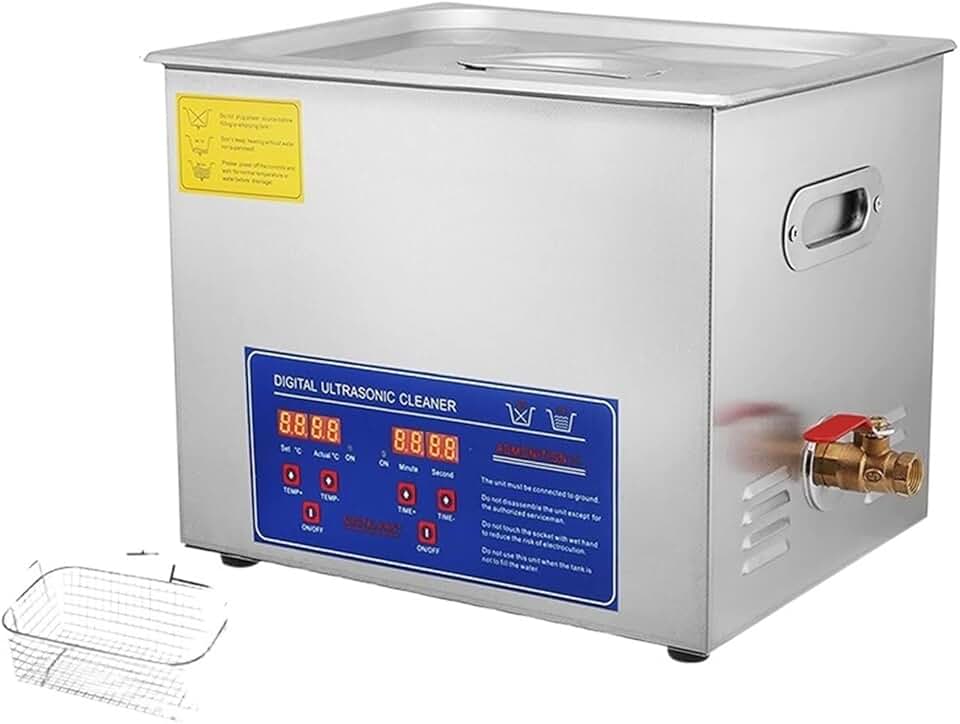 Nettoyeur à ultrasons - capacité 15L - lave-vaisselle portable, stabilité