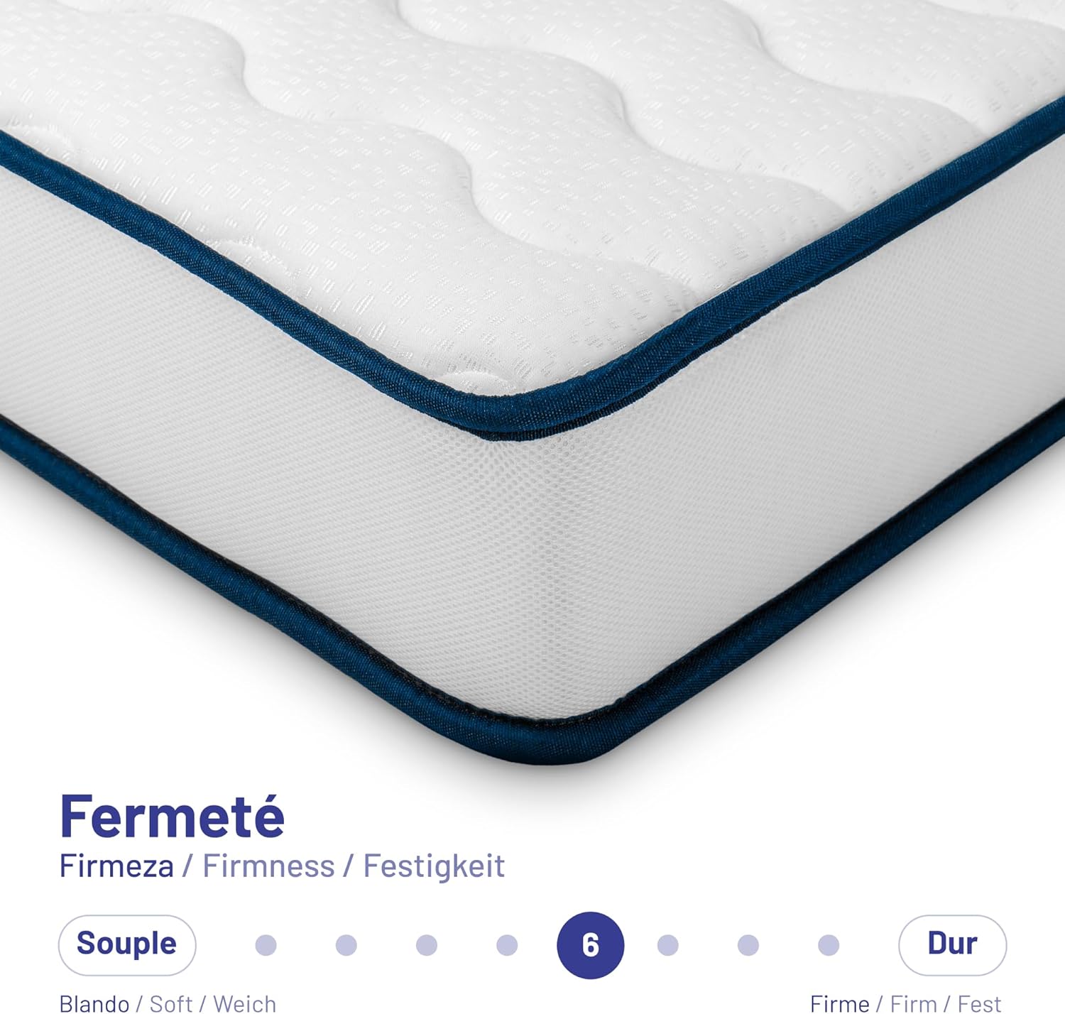 NATURALEX - Perfect Sleep - 90x200 cm - mémoire de forme, latex, 7 zones