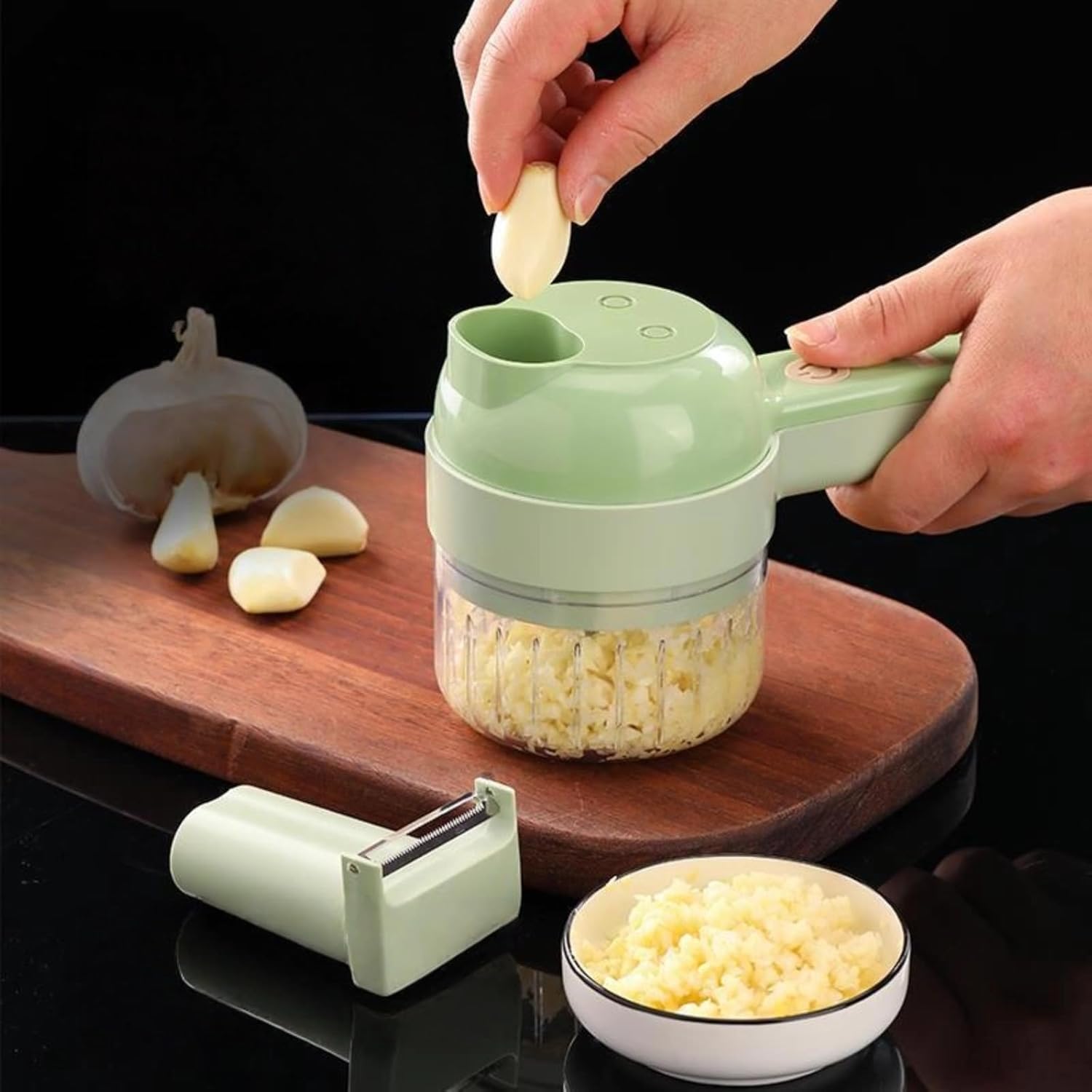 Trancheuse de légumes électrique portable, coupe-ail, broyage, multifonction