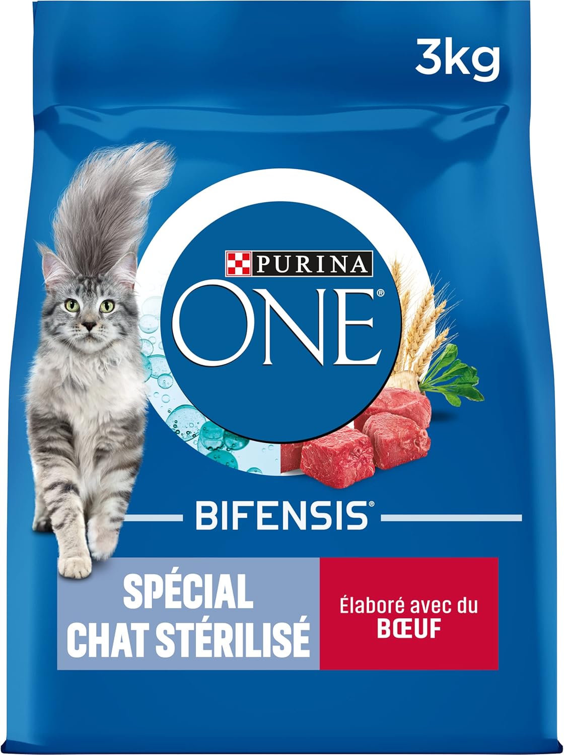 Purina One - Bifensis Croquettes Chat Stérilisé 4x3kg - Immunité, microbiome, système urinaire sain