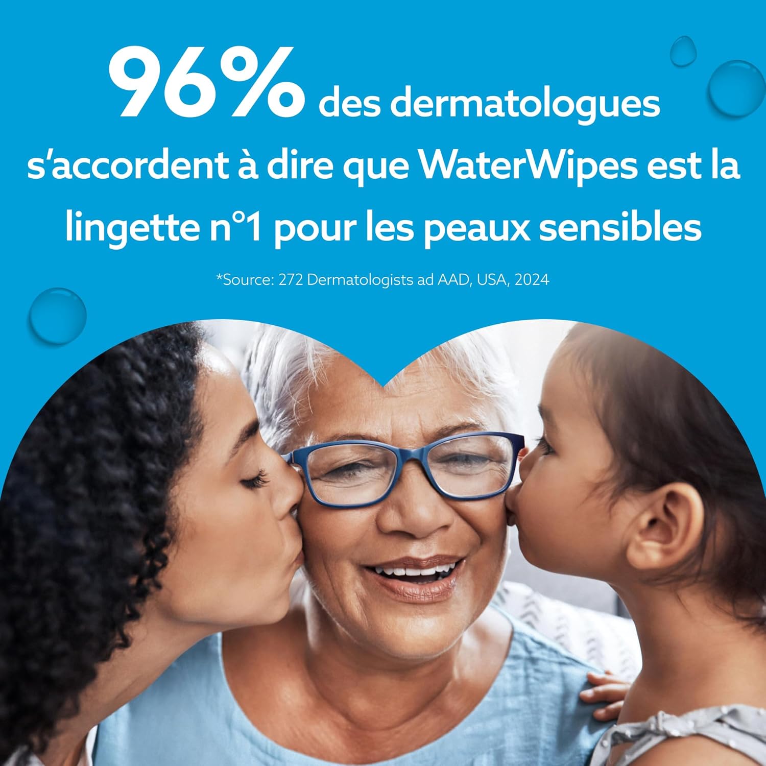 WaterWipes - Sensitive+ Lingettes 240u - 99,9% eau, non parfumées