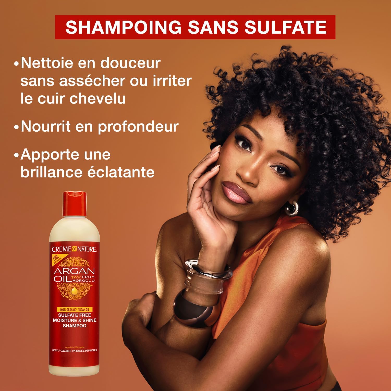 Creme of Nature - Argan Oil - 355ml - shampooing hydratant huile d’argan, sans sulfates