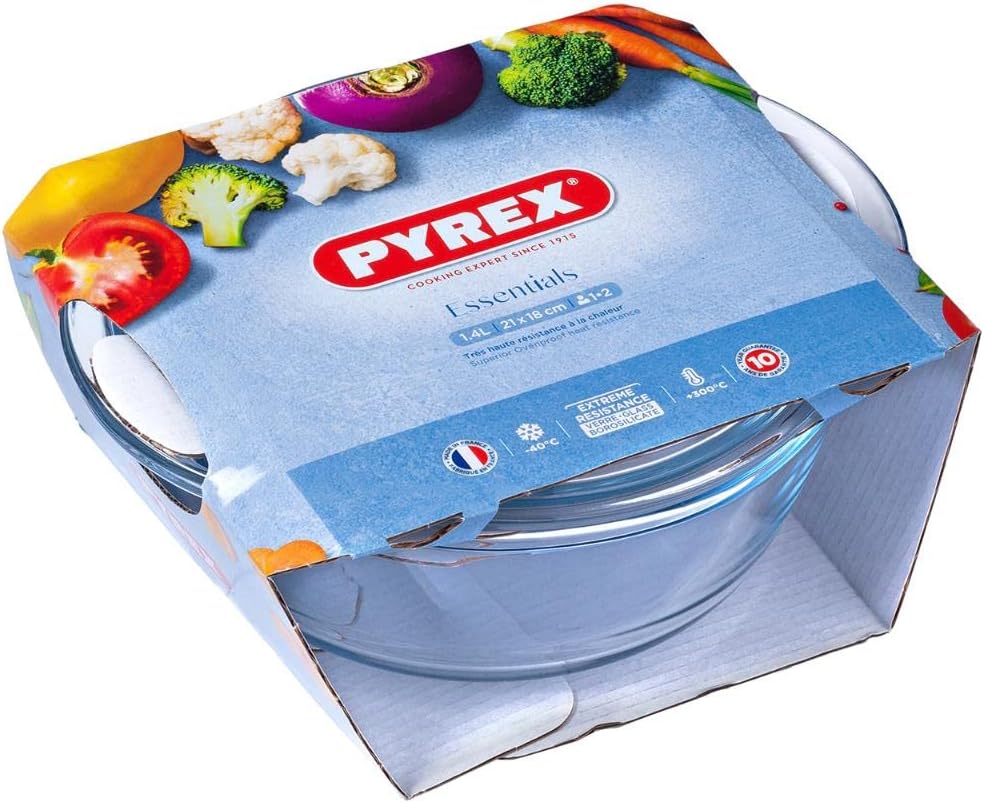 Pyrex - Cocotte Classic - 1,3L - ronde, verre résistant