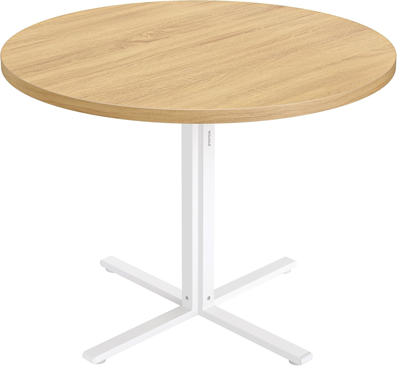 VASAGLE - Table ronde campagnarde - 80x74,8cm - résiste à l'eau, 4 personnes, Doré Chêne - KDT082Y02