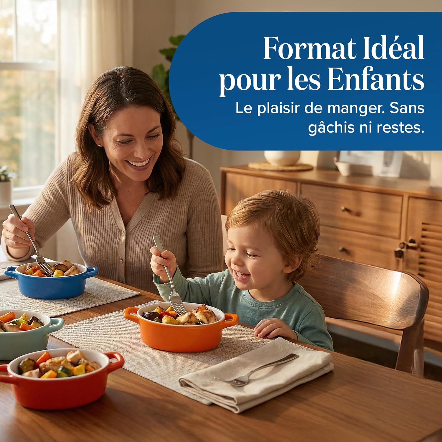 Joejis - ramequins ronds en céramique - lot de 4 - four, lave-vaisselle, congélateur