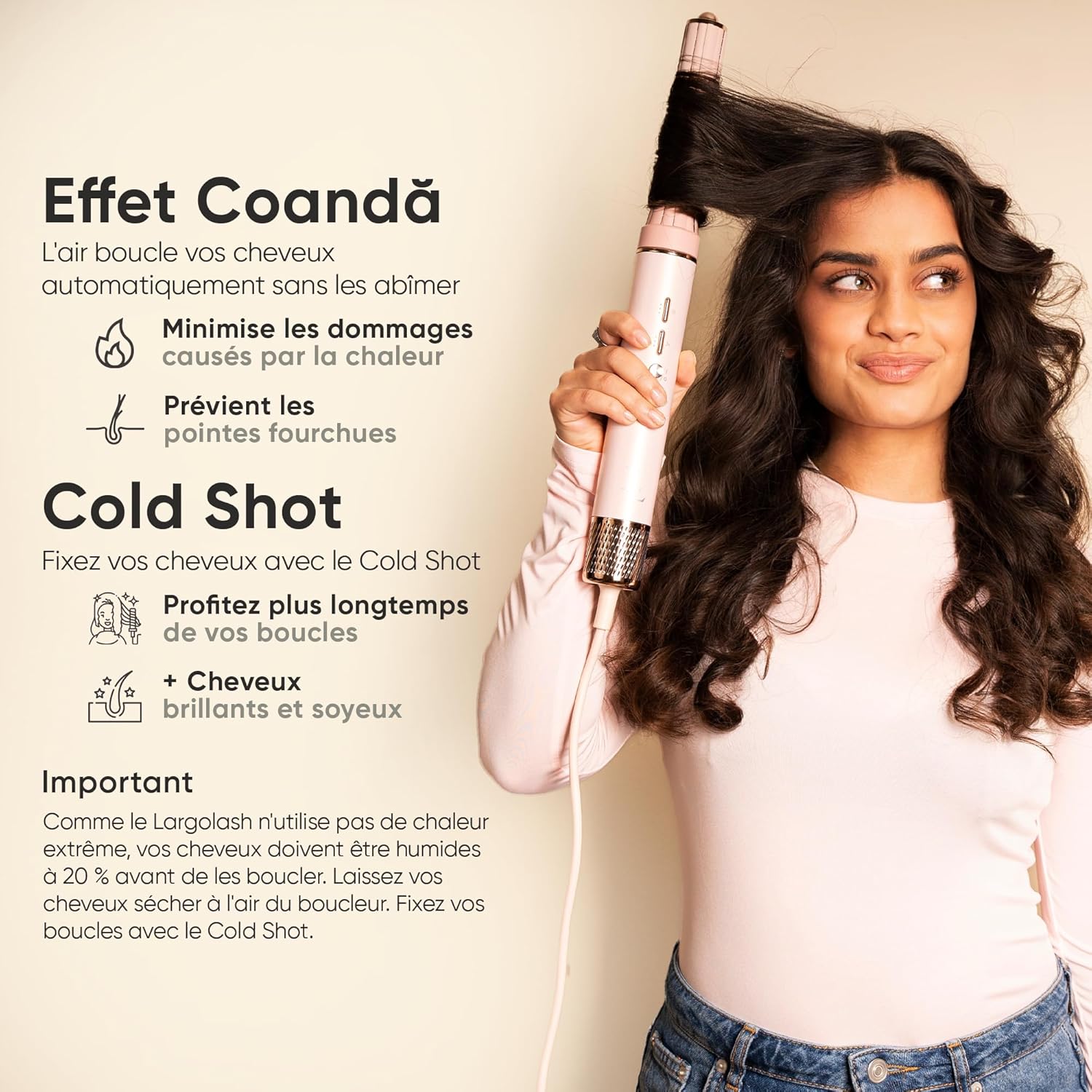 Brosse soufflante - version de luxe - séchage rapide, ionique, 135000 RPM