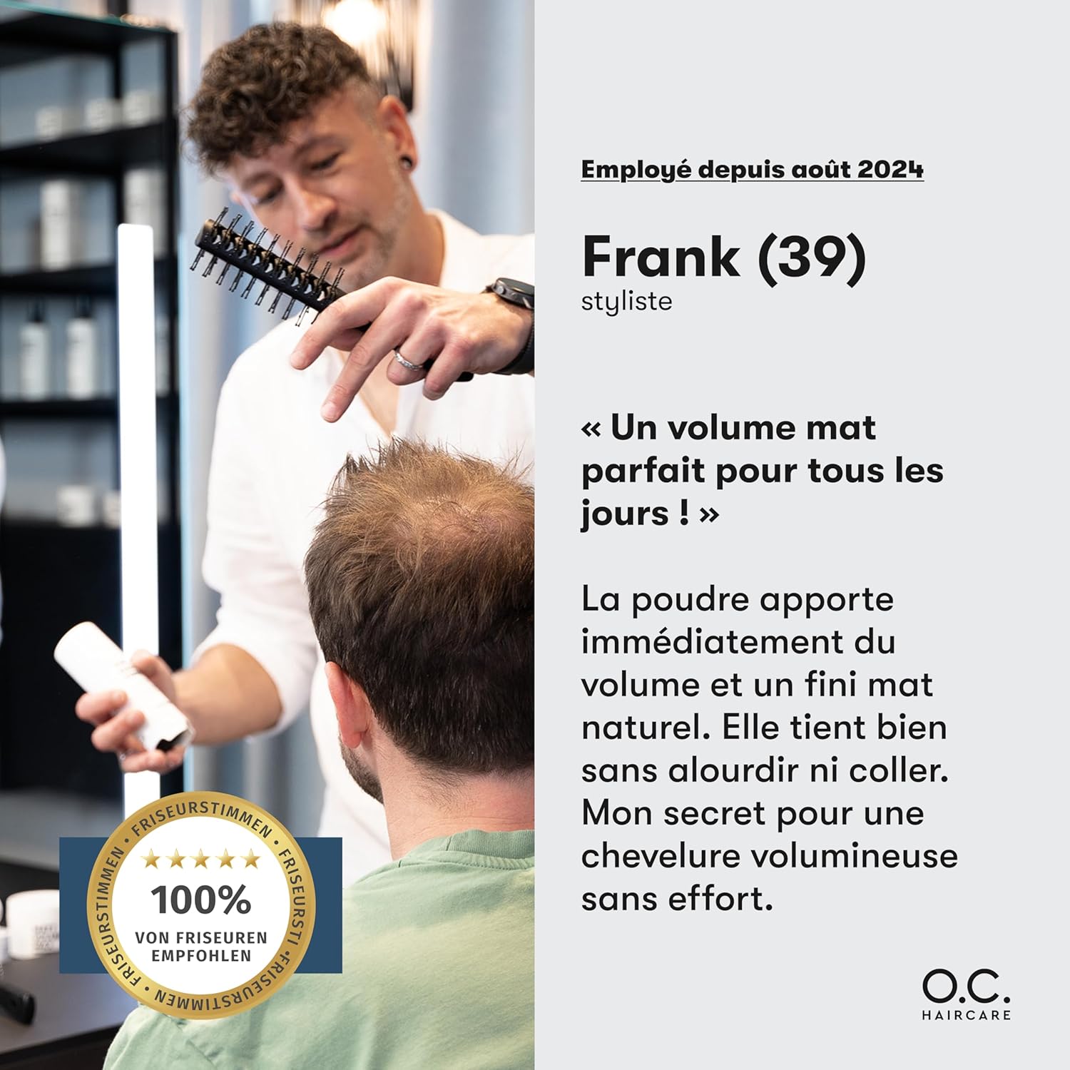 Poudre coiffante - effet mat - volume & tenue cheveux fins - stabilité maximale