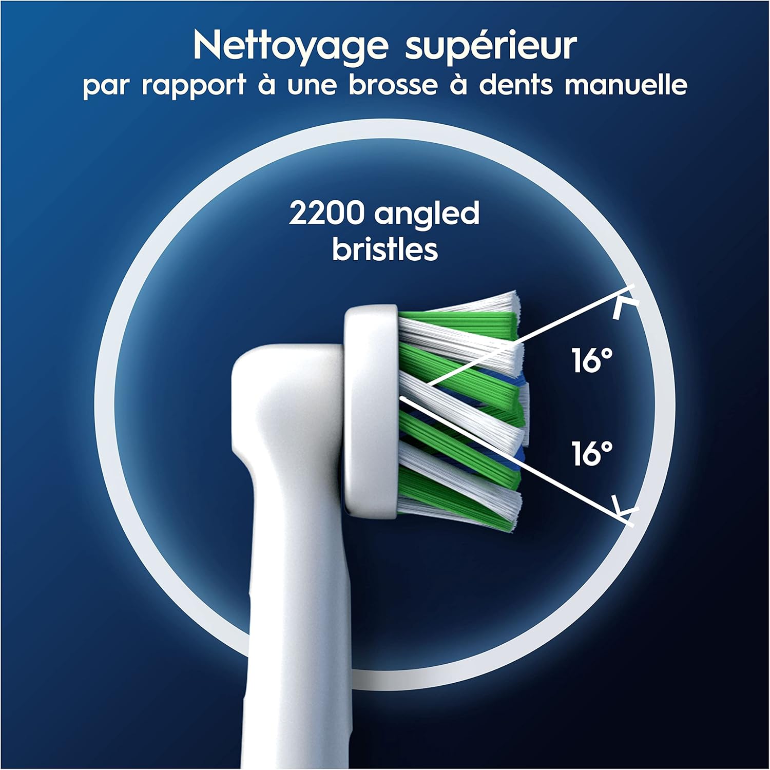 Oral-B - Cross Action Pro - 10 brossettes - nettoyage profond, têtes rondes