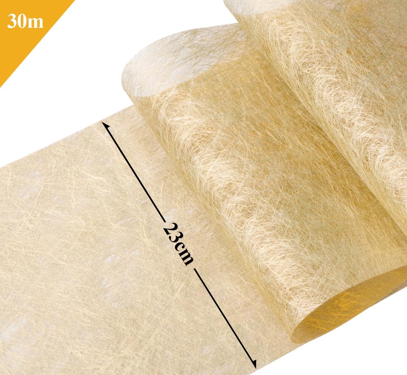 Chemin de table - non-tissé réutilisable - 23x3000cm - pour fêtes, or