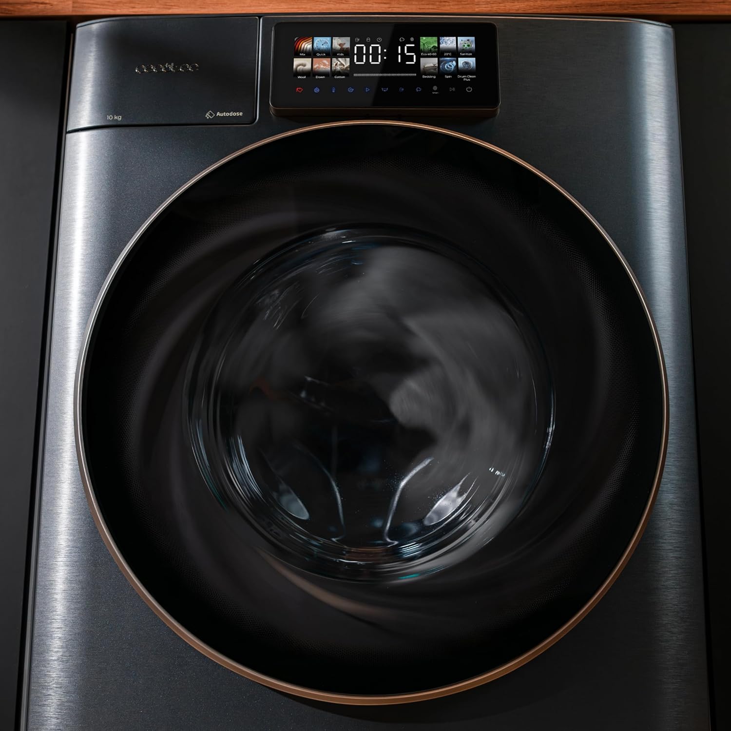 Cecotec - Bolero DressCode (Autodose Inverter 3D Steel) - 10kg, 1400 tr/min, écran 9,2