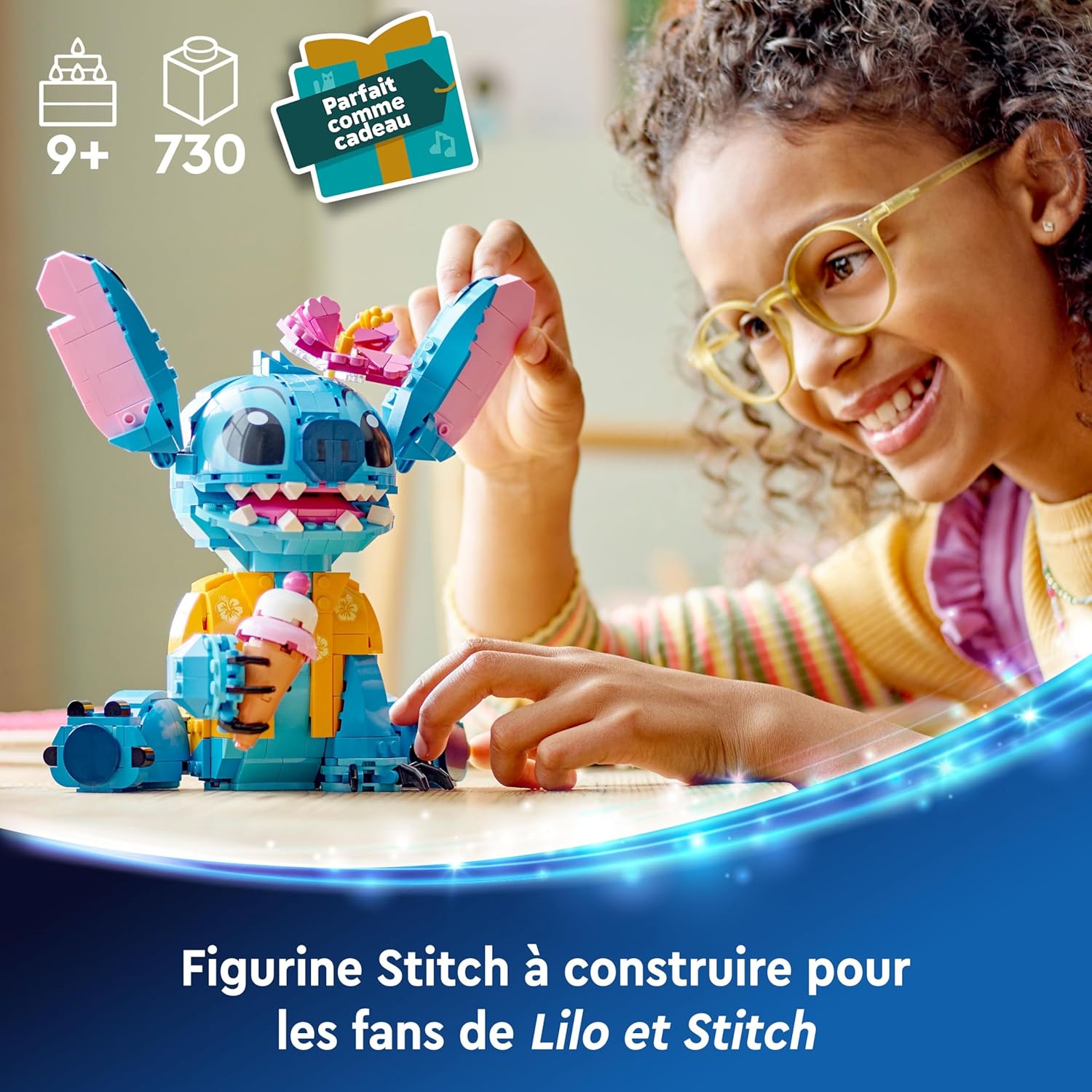 LEGO - Disney Stitch - figurine à exposer, accessoires, 43249