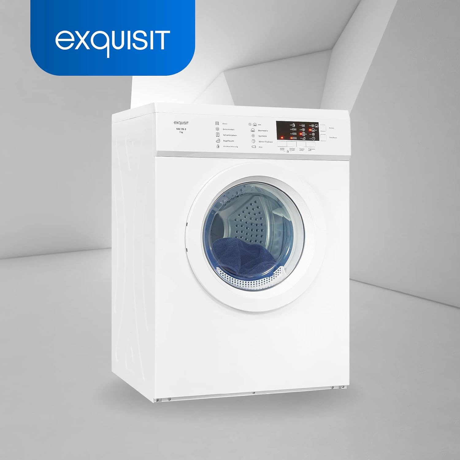 Exquisit - Sèche-linge série TAE - 7 kg, 8 programmes, départ différé, TAE70-3