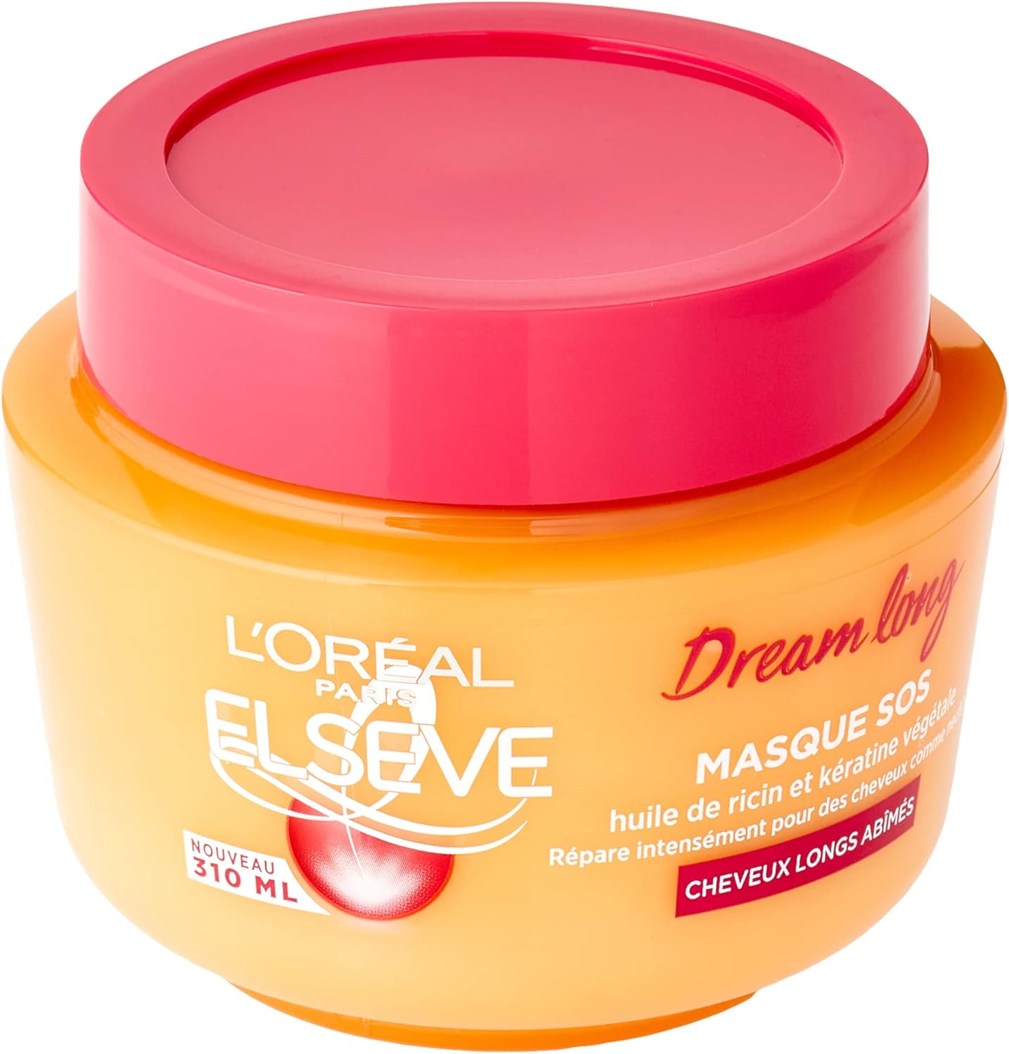 L'Oréal Paris - Elseve Dream Long - 310ml - Huile de ricin, kératine végétale, masque réparateur