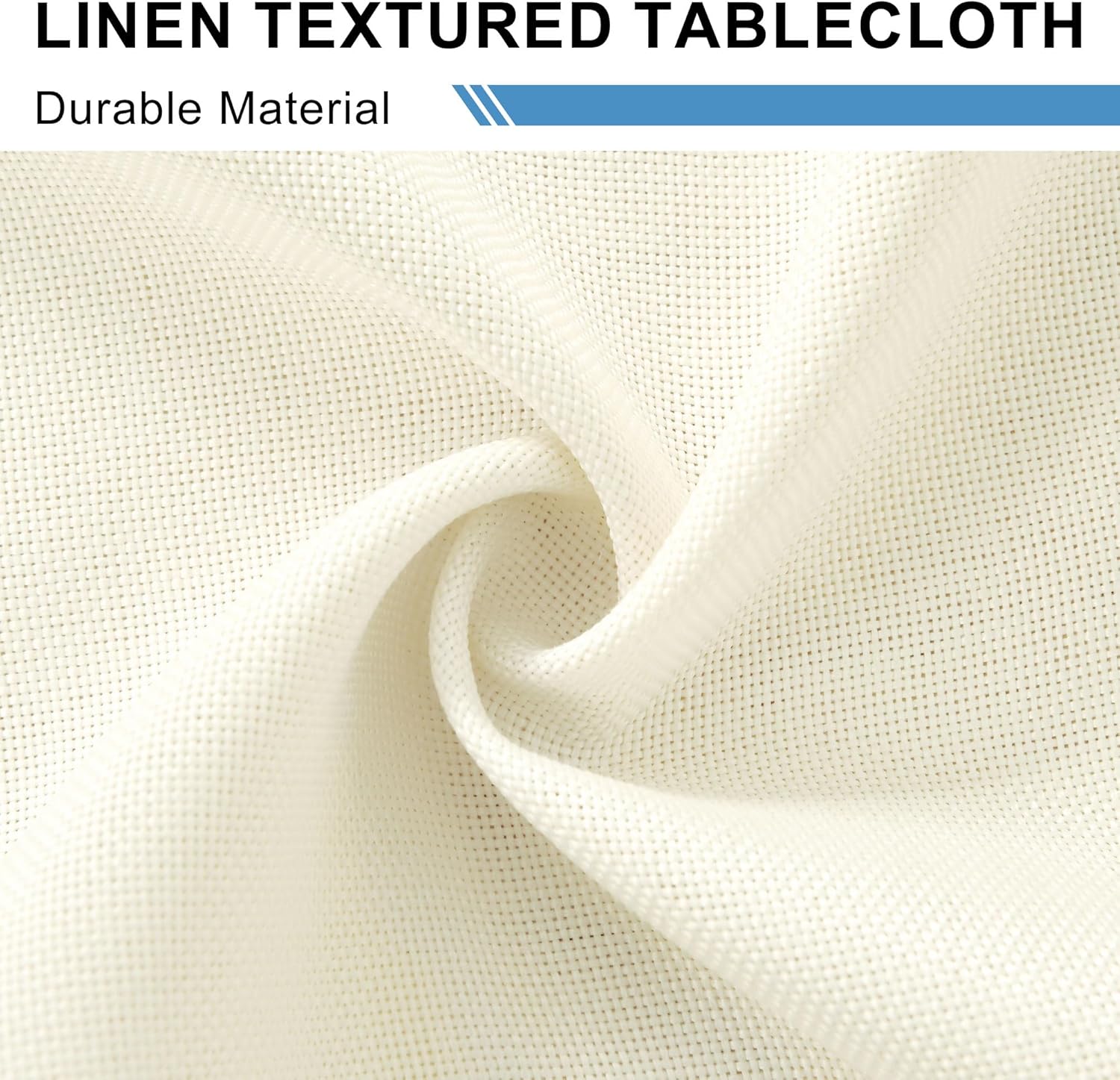 DWCN - nappe aspect lin - 135x260cm - anti-tache, imperméable, lavable