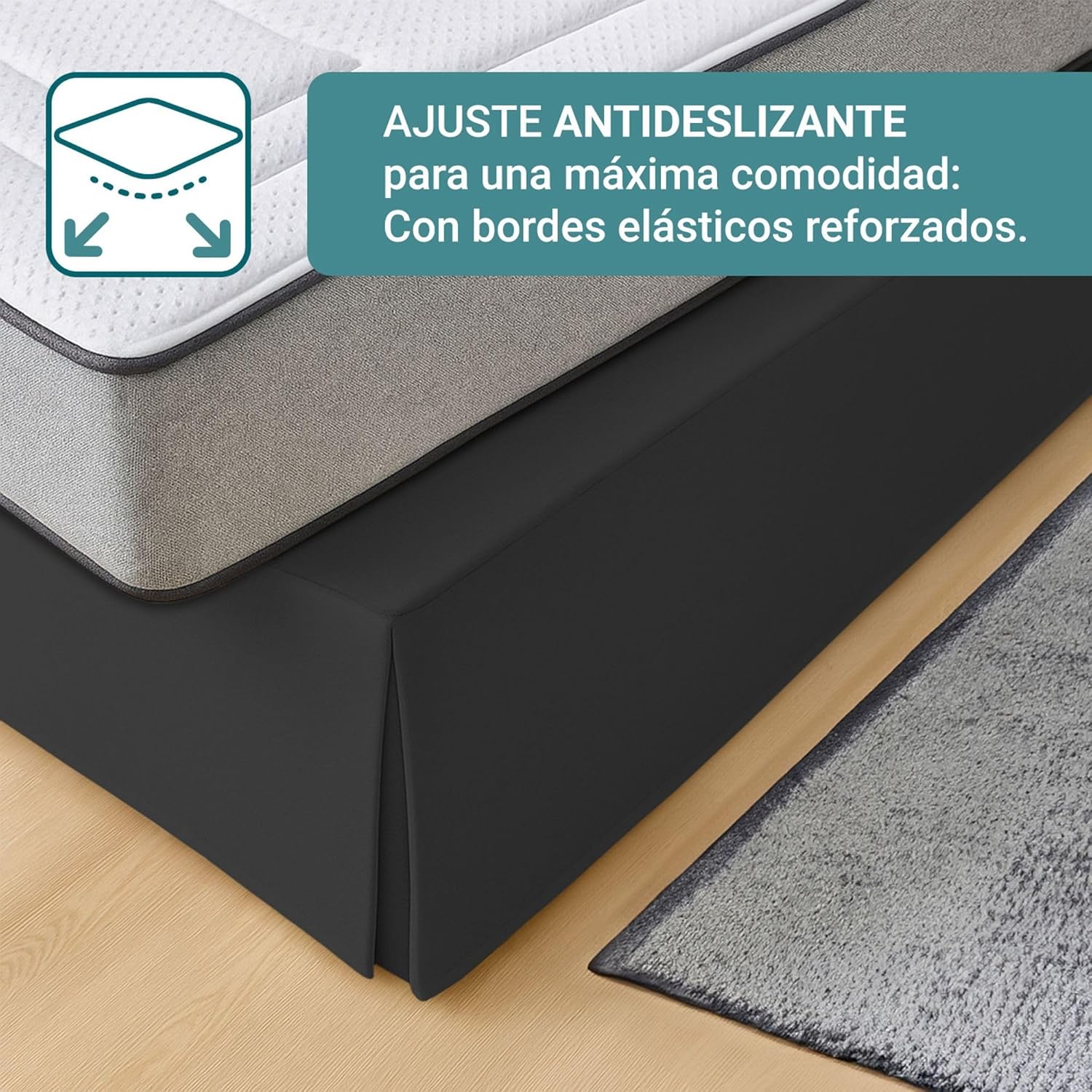 Housse de canapé - 180x190/200 cm - antidérapante, respirante, noire