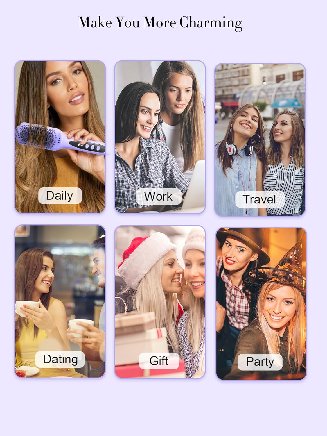 LANDOT - Brosse lissante ionique céramique - large - spéciale cheveux épais LANDOT