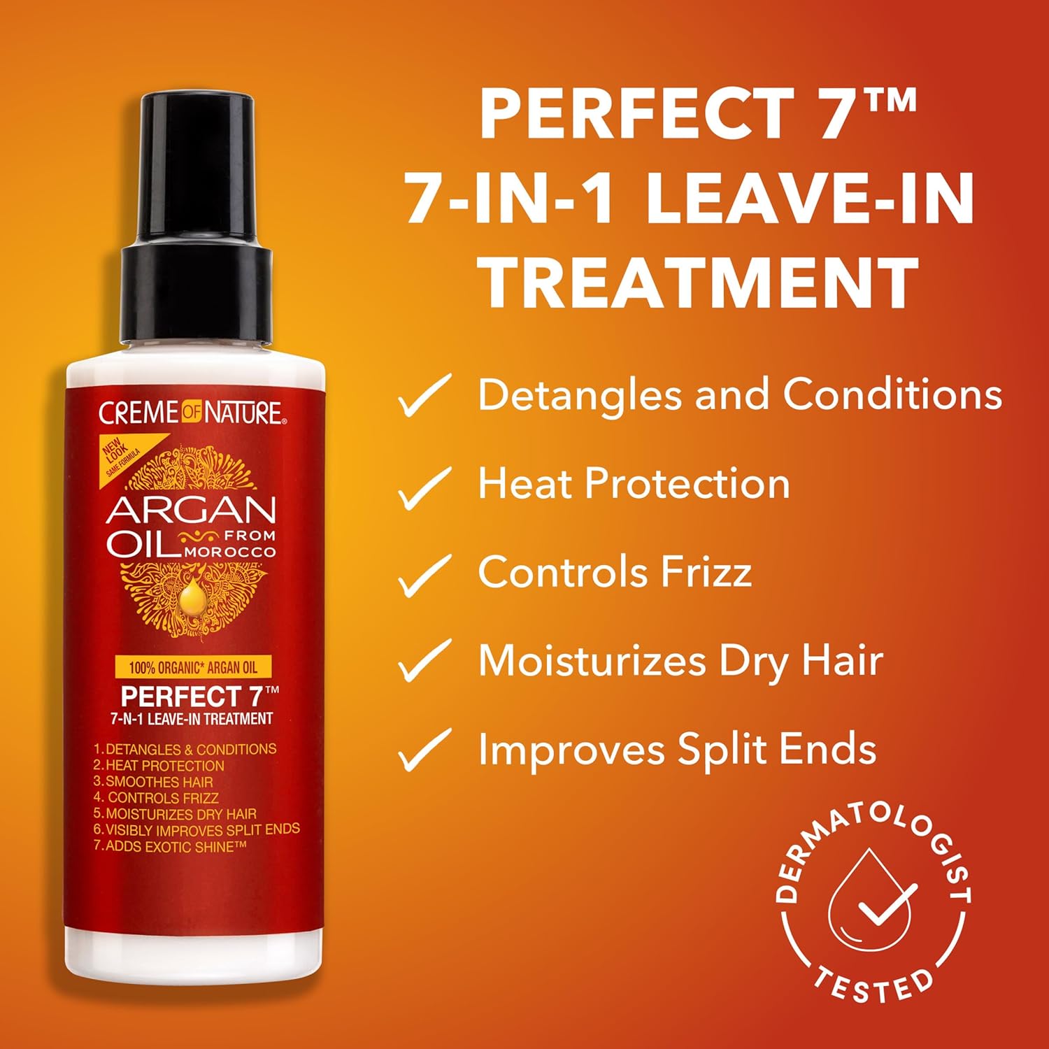 Creme of Nature - Perfect 7 spray - 150ml - Soin argan 7 en 1 sans rinçage