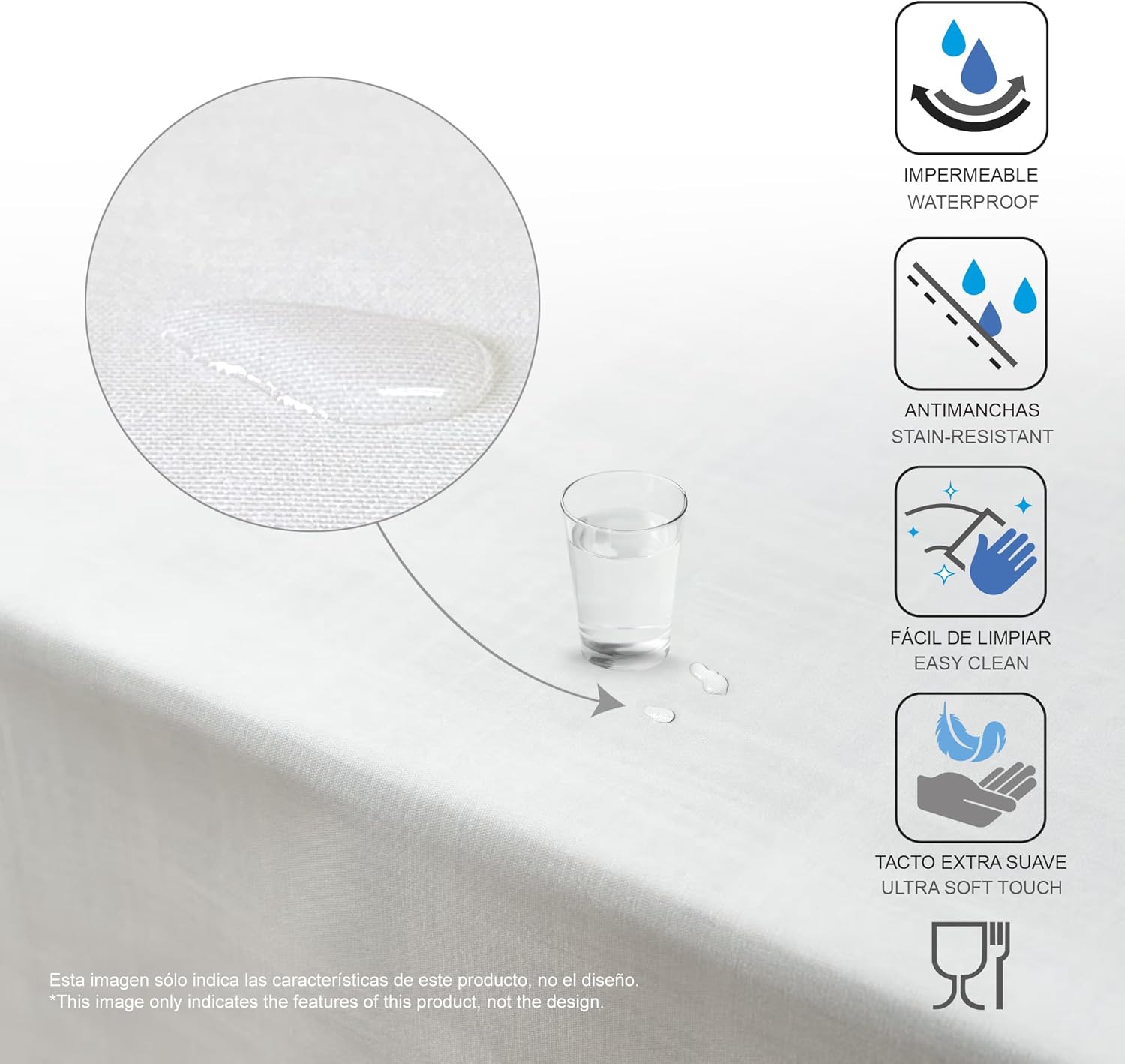 Nappe en toile cirée - Garden Fleurs - 140x140 cm - anti-taches, imperméable