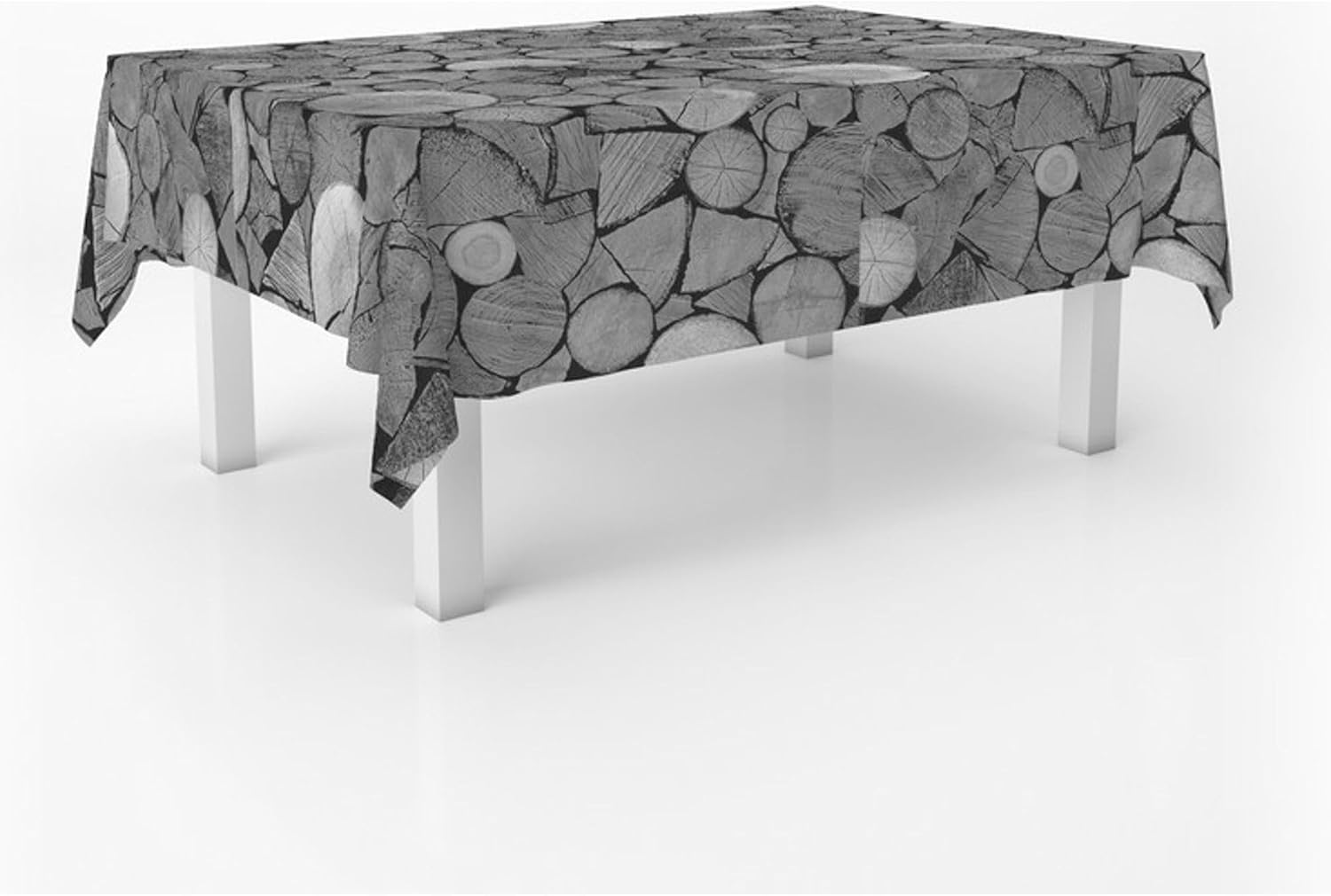 Nappe en toile cirée - rectangulaire 250x140 cm - anti-taches, imperméable, entretien facile, gris